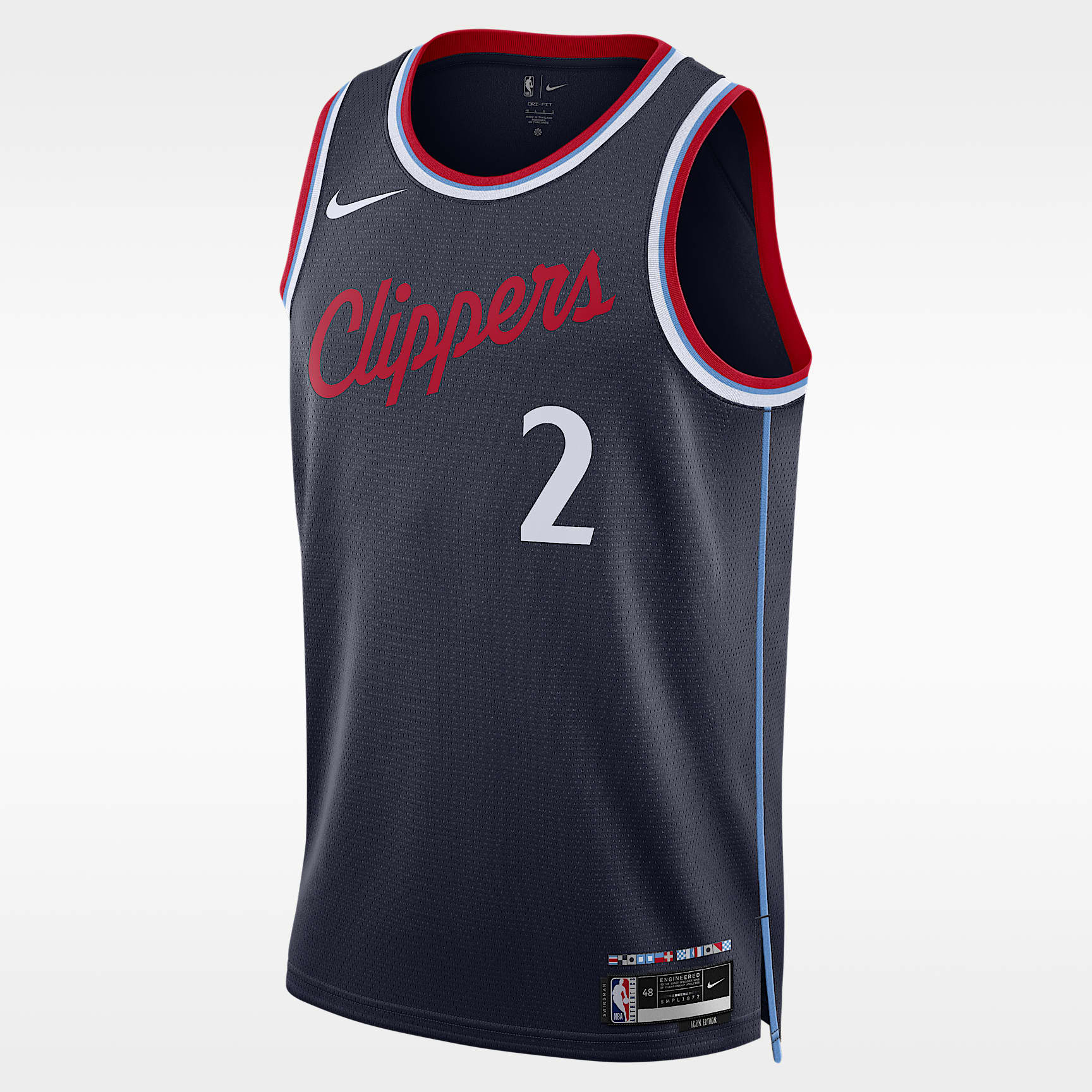 Jersey Nike Dri-FIT de la NBA Swingman para hombre Kawhi Leonard LA Clippers Icon Edition