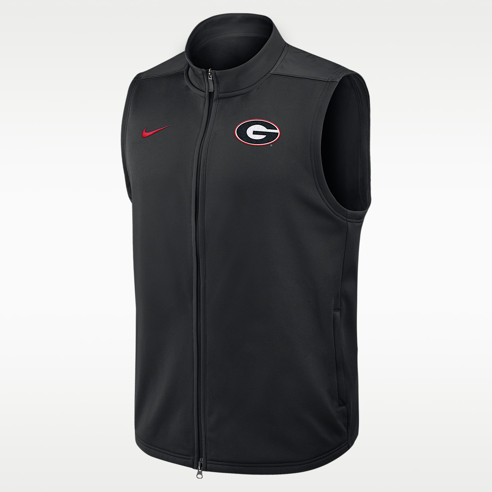Chaleco universitario Nike Therma-FIT de cierre completo para hombre Georgia Victory