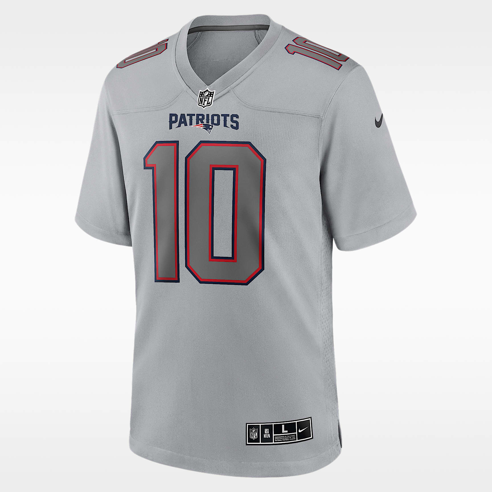 Drake Maye New England Patriots Men's Nike NFL Atmosphere Game Jersey
