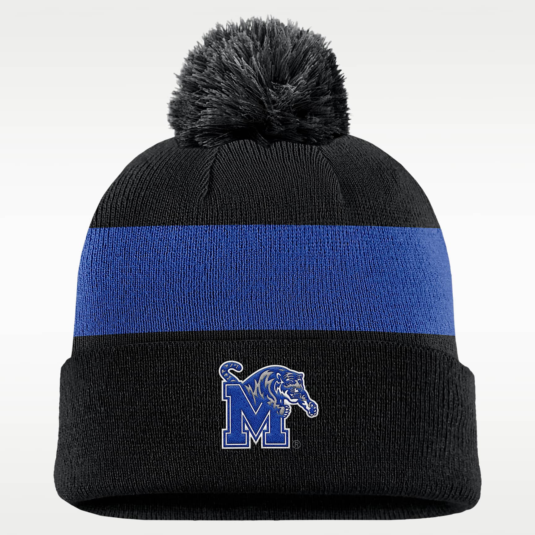 Memphis Tigers Peak Nike Basketball College Cuffed Pom Beanie