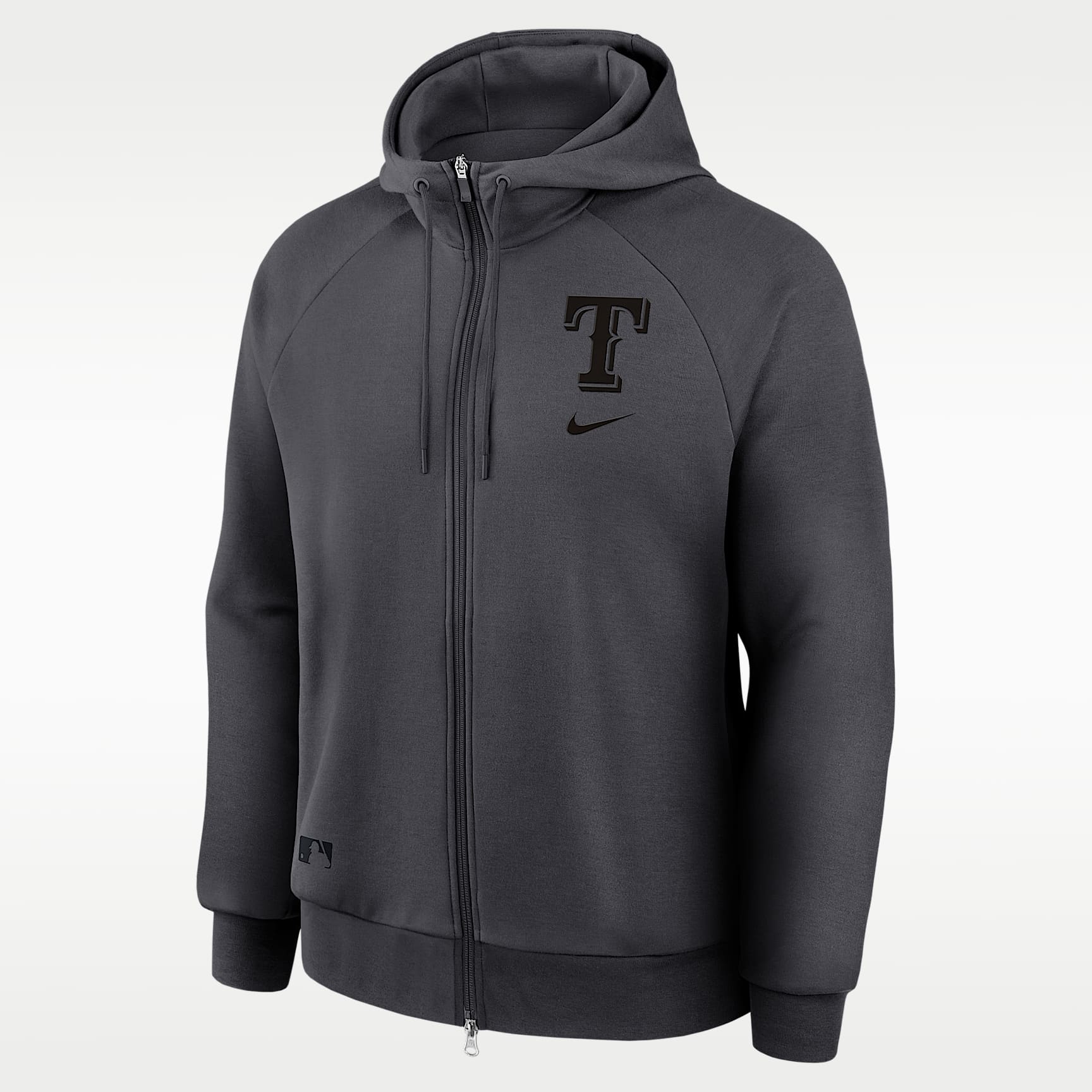 Sudadera con gorro Nike Dri-Fit de la MLB de cierre completo para hombre Texas Rangers Authentic Collection