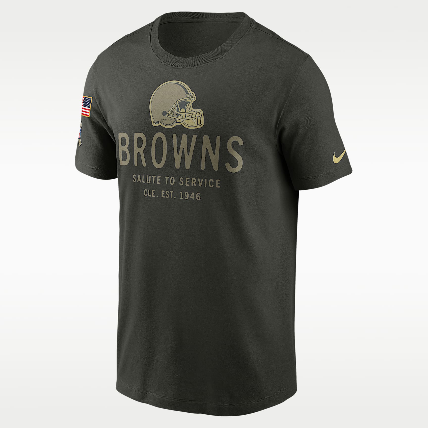 Cleveland Browns Salute to Service Sideline Primary Edge Men's Nike Dri-FIT NFL T-Shirt