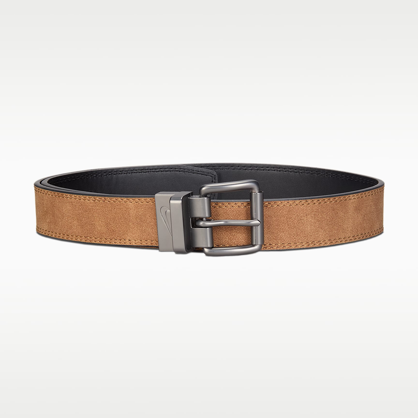 Cinturón con puntada de doble fila reversible para niños grandes Nike