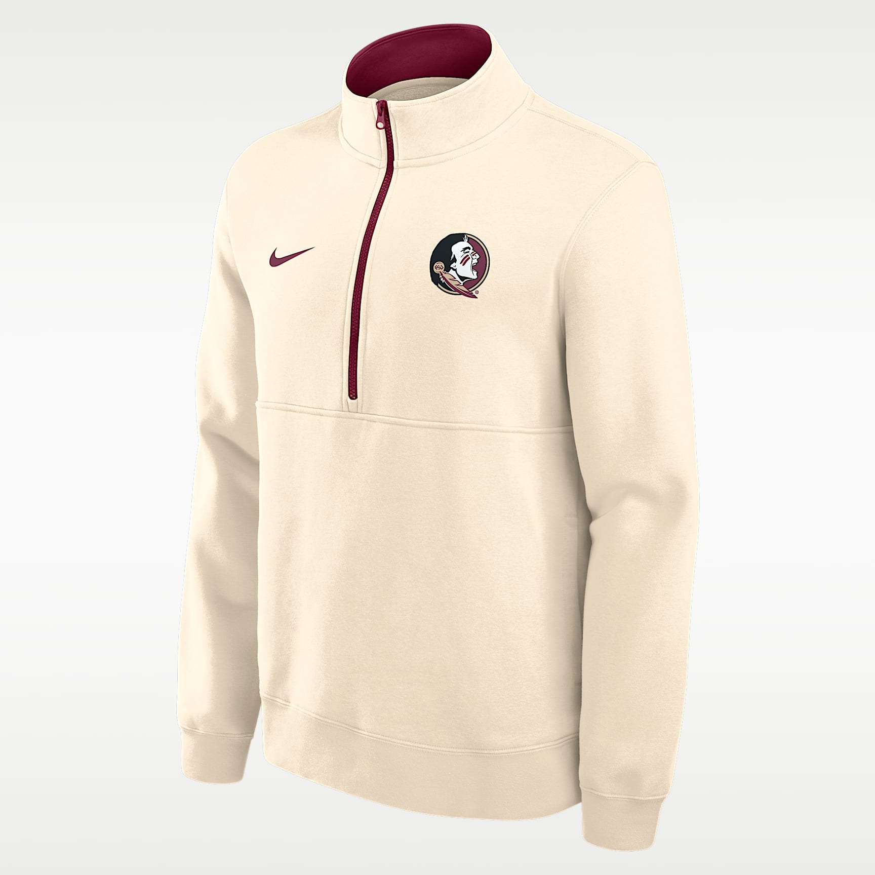 Florida State Primetime Primary Logo Men's Nike College 1/2-Zip Crew