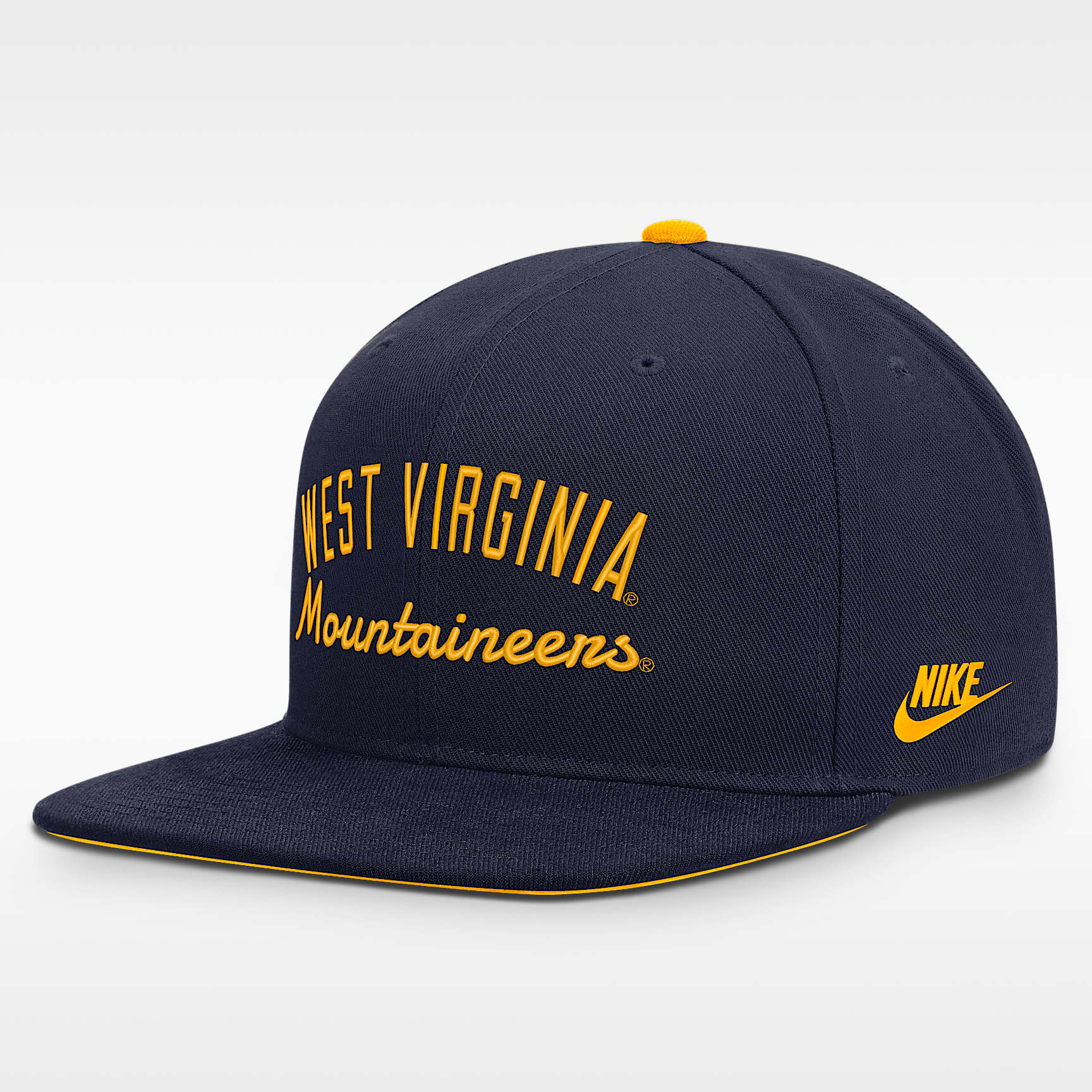 Gorra universitaria Nike Dri-FIT ajustable para hombre West Virginia Legacy Pro