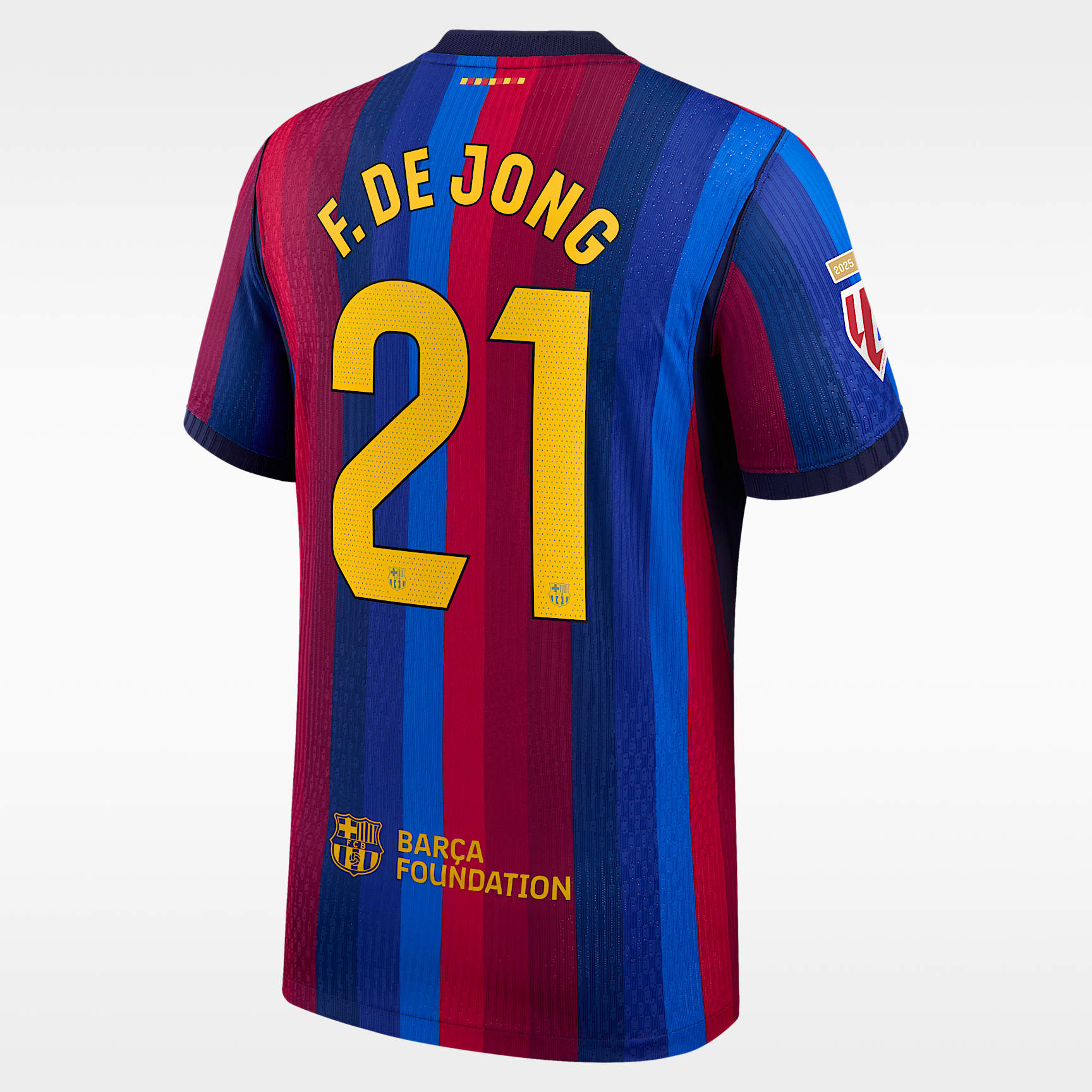 Frenkie de Jong FC Barcelona Match Home Men's Nike Aero-FIT Soccer Jersey