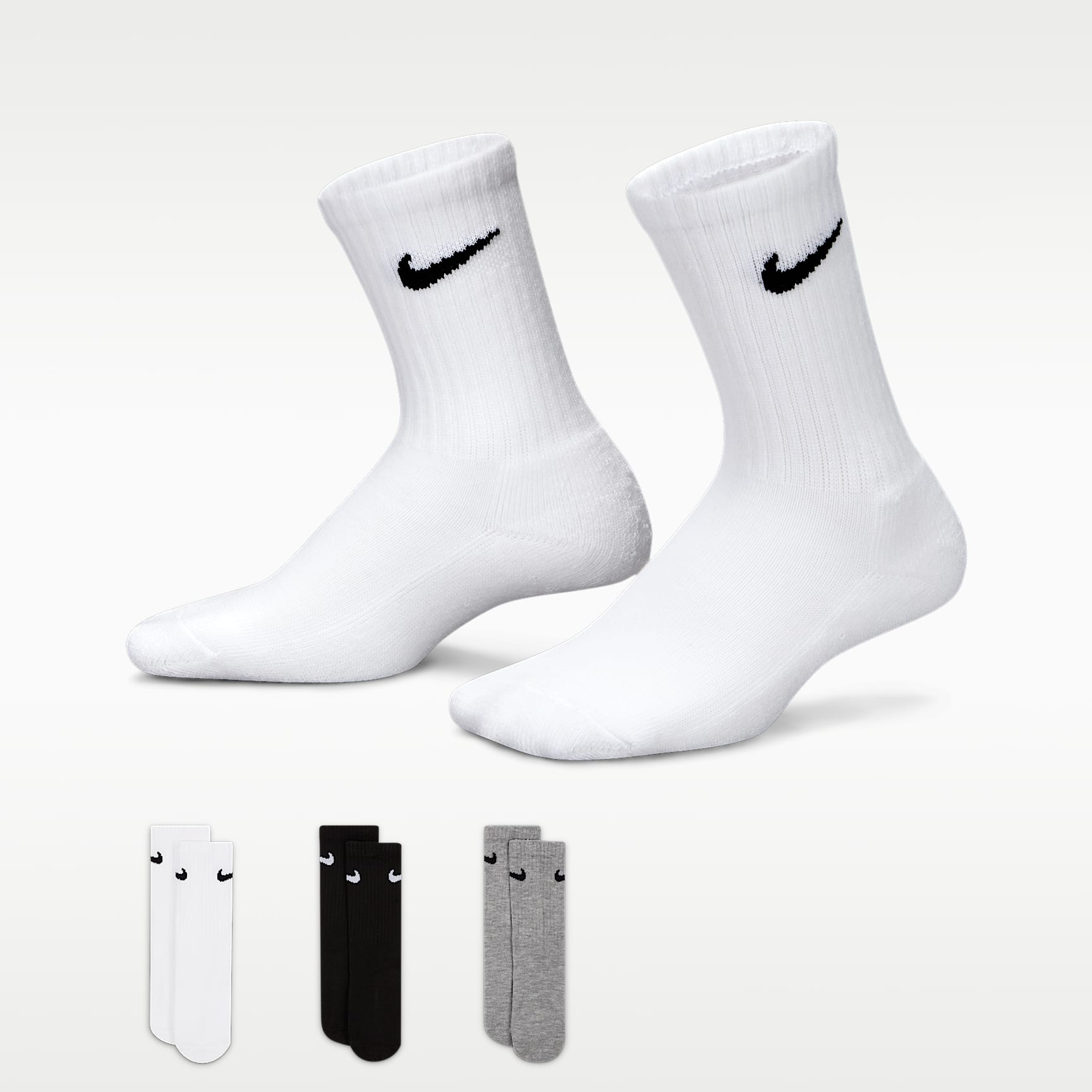 Nike Basics Kids' Crew Socks (3 Pairs)