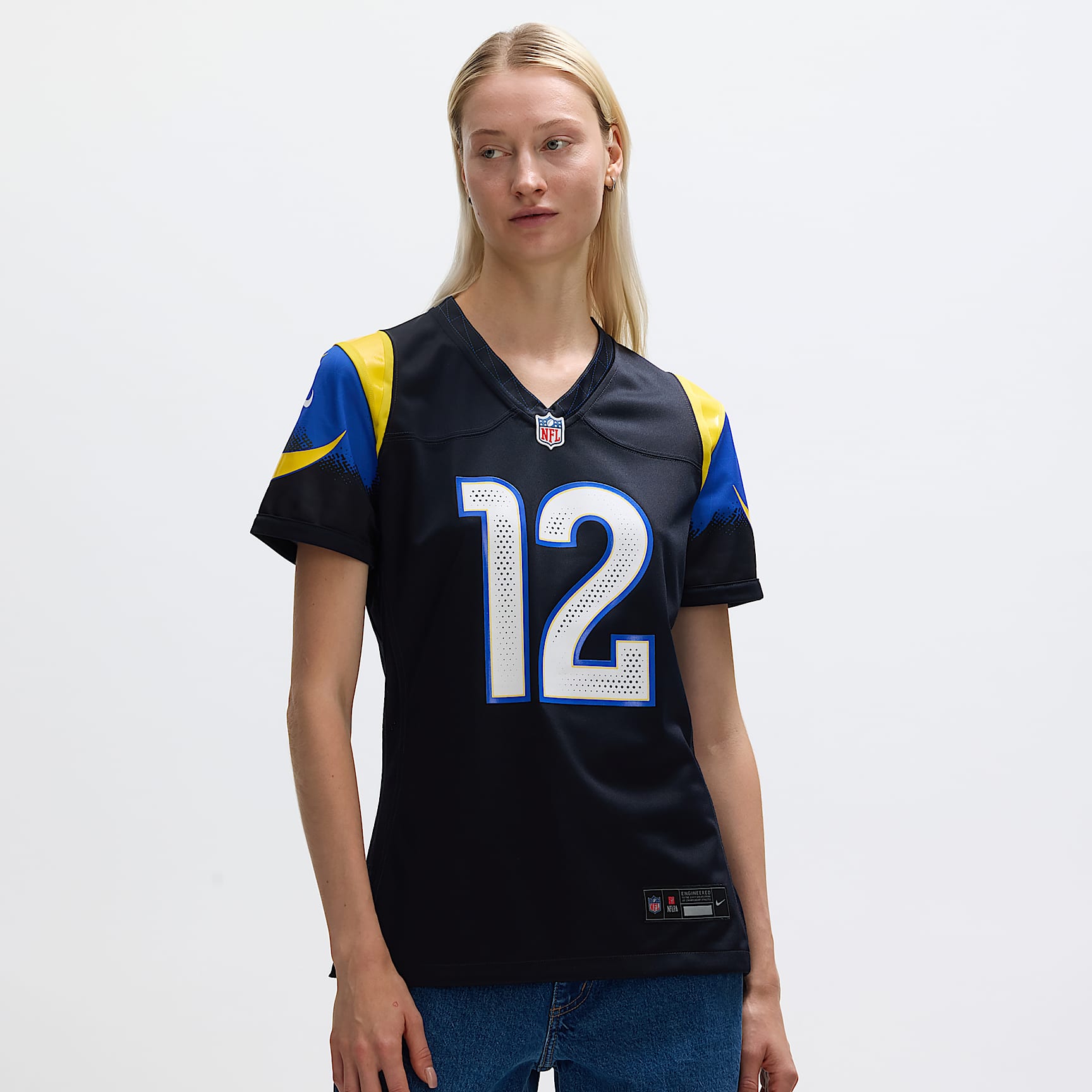 Jersey Nike de la NFL Game para mujer Puka Nacua Los Angeles Rams Rivalries Collection