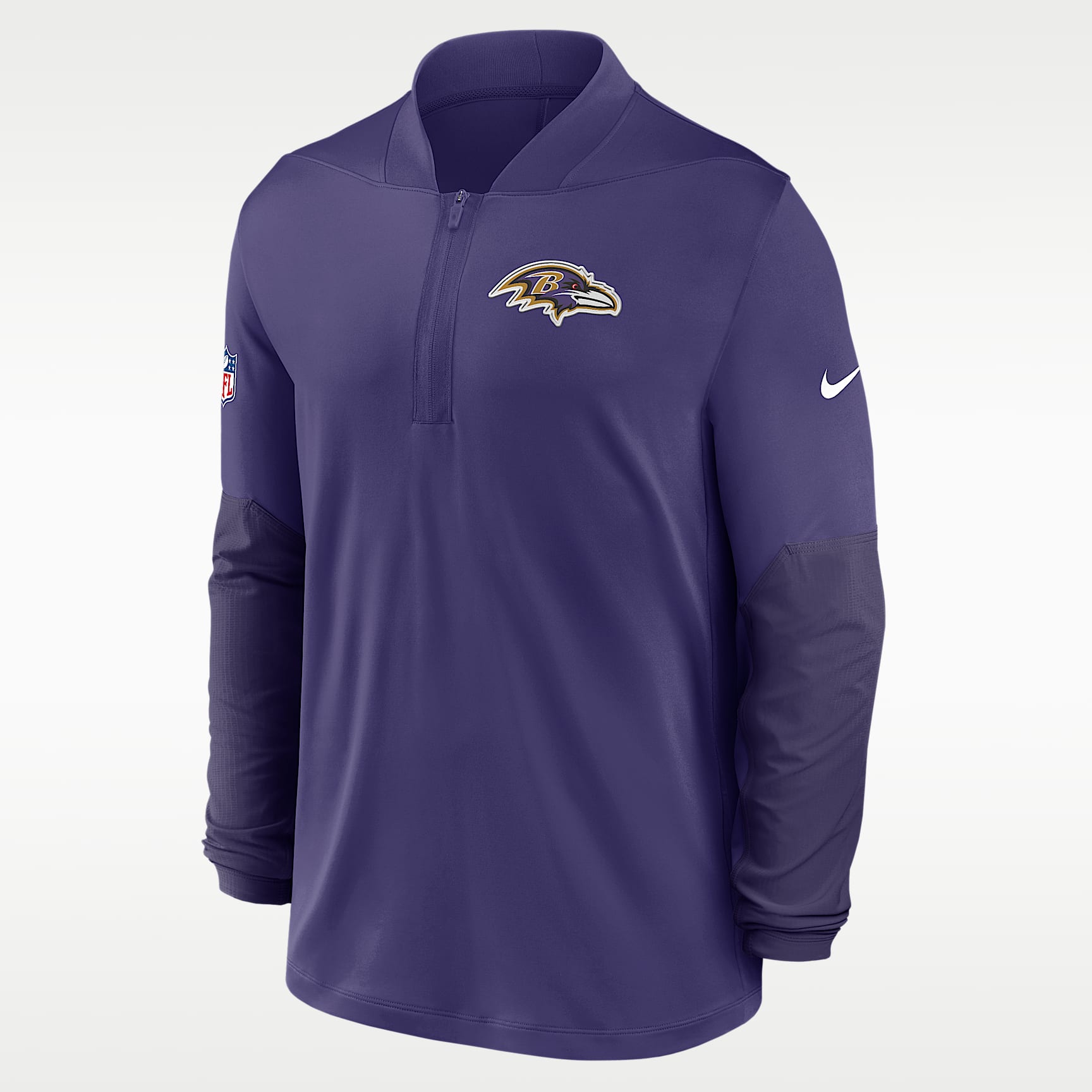 Baltimore Ravens Feel The Pressure Men's Nike Dri-FIT NFL 1/2-Zip Top