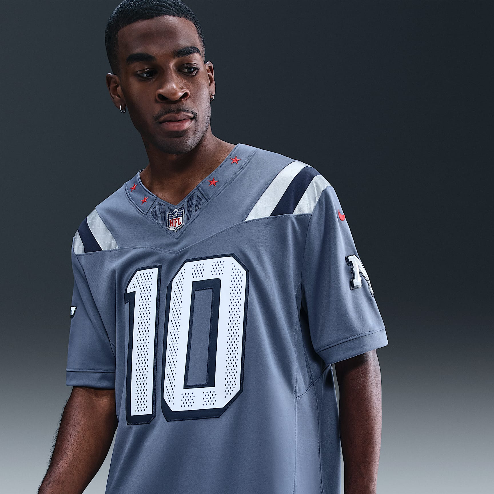 Drake Maye New England Patriots Rivalries Collection Men's Nike Dri-FIT NFL Limited Jersey