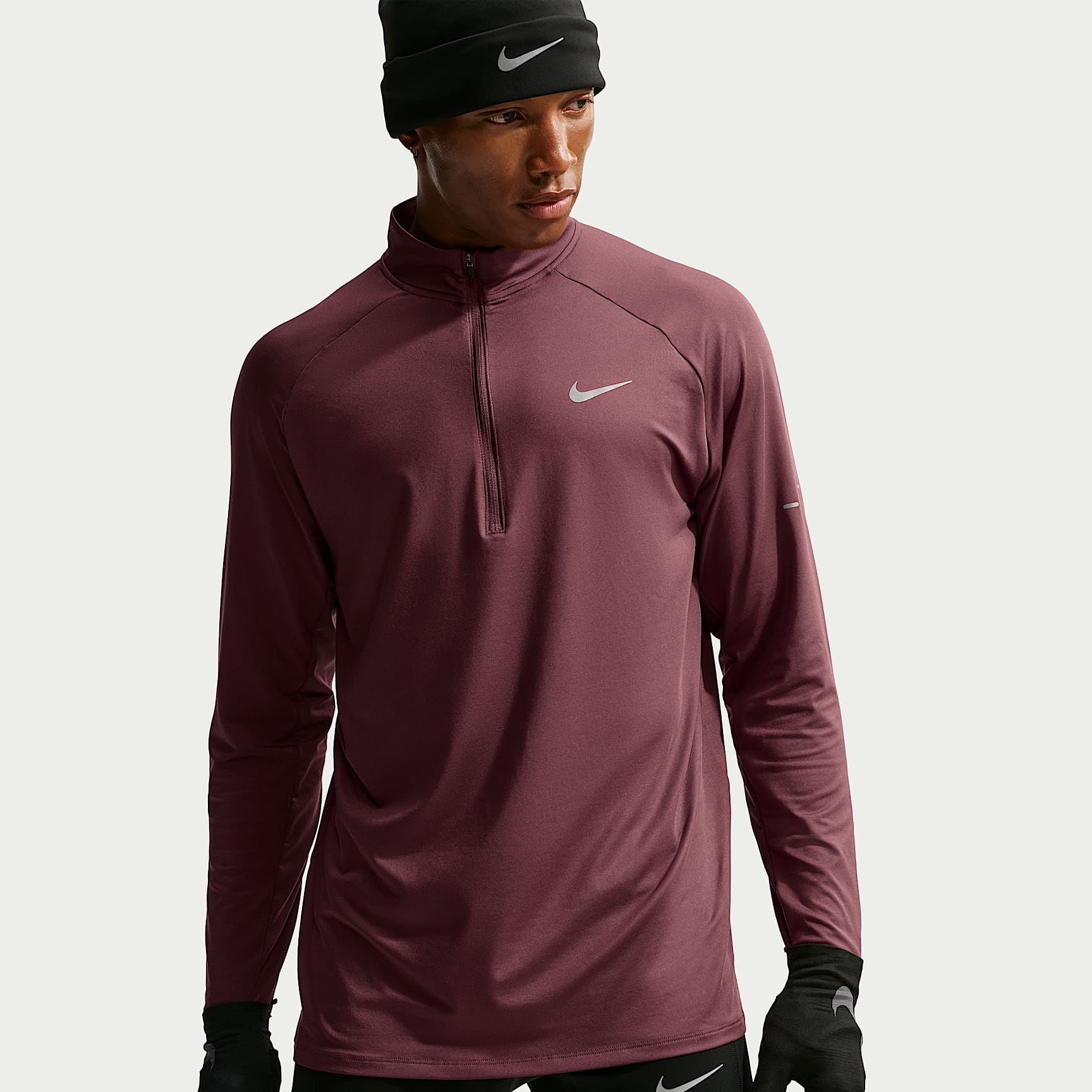Vêtement deuxième couche de running à demi-zip Dri-FIT Nike Stride pour homme