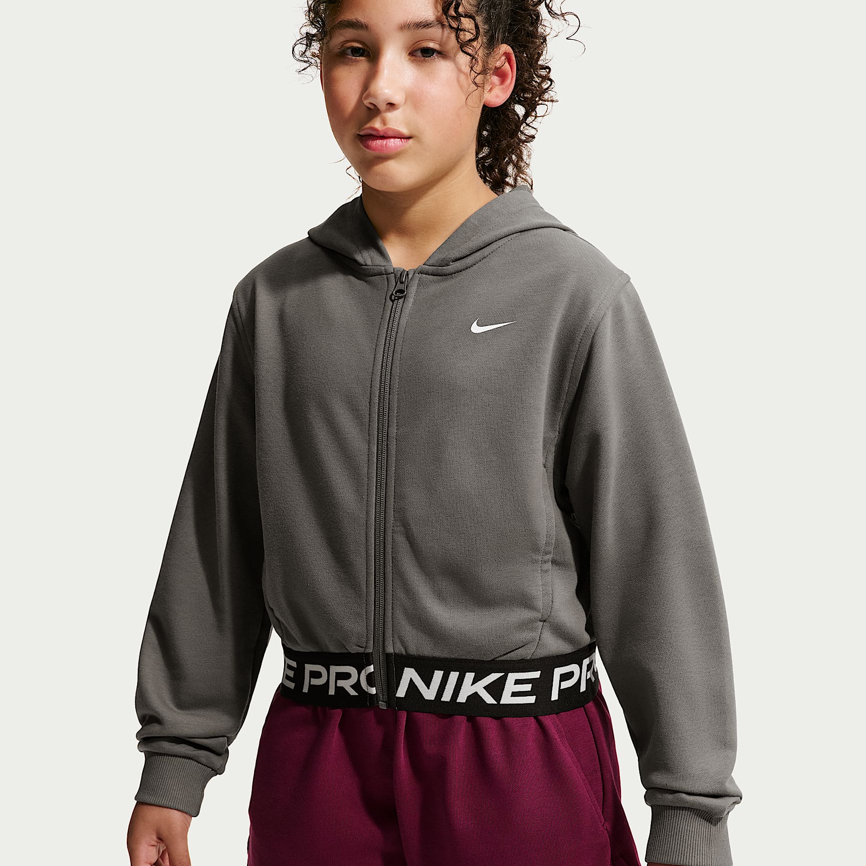 Nike Pro Fleece Older Kids' (Girls') Dri-FIT Full-Zip Hoodie