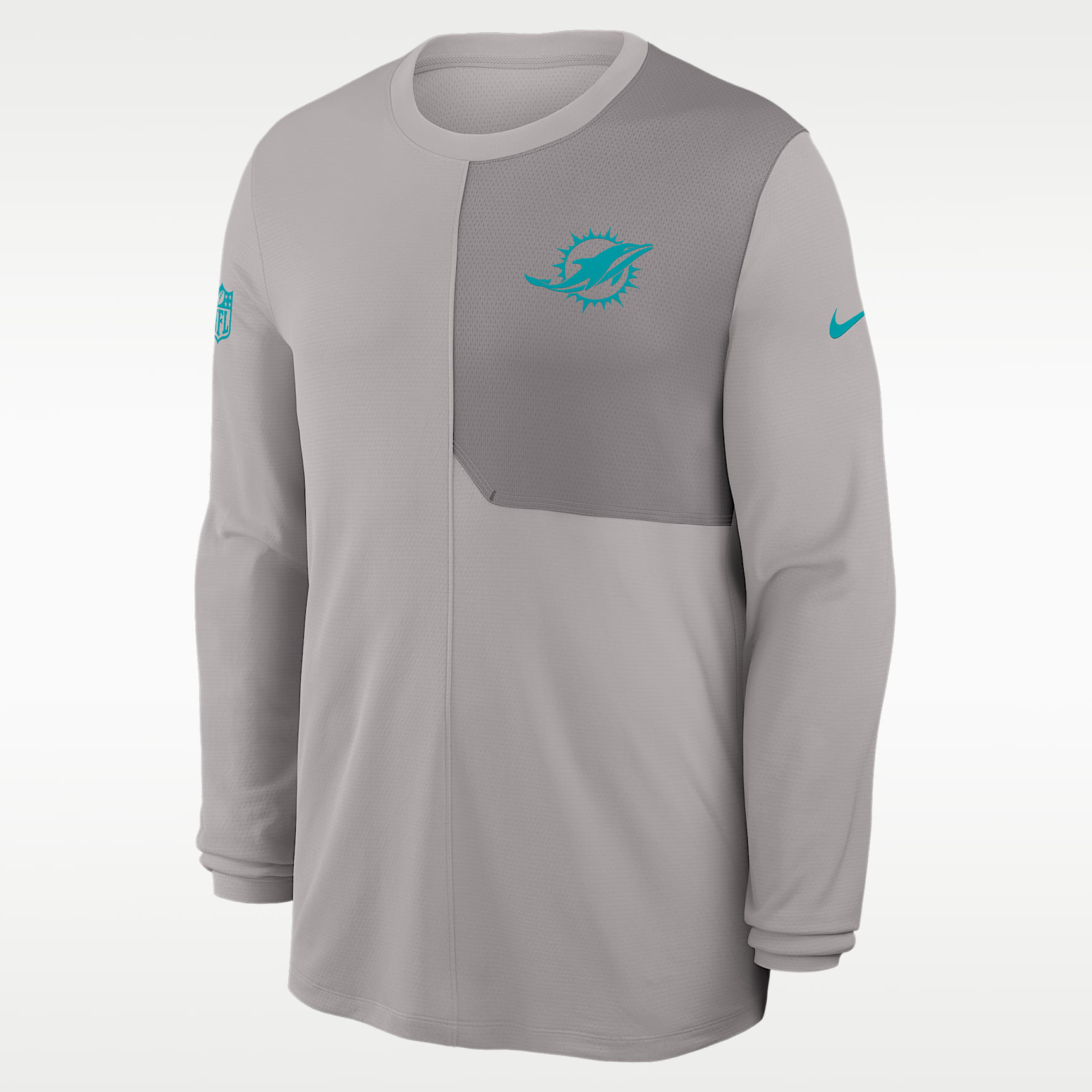 Miami Dolphins Sideline Coach Men's Nike Dri-FIT NFL Long-Sleeve Top