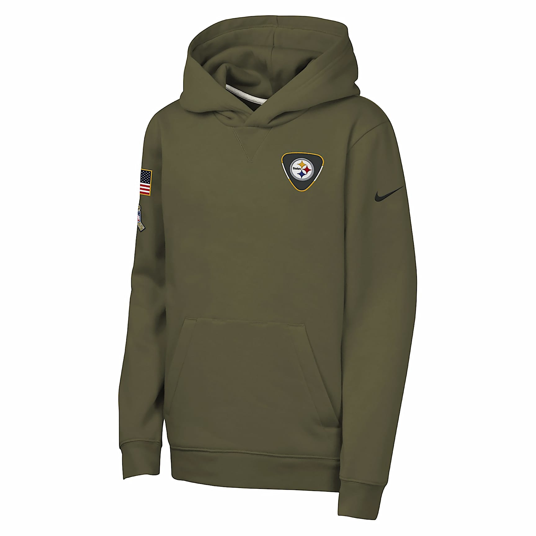 Nike Club Fleece NFL Pittsburgh Steelers Big Kids' "Salute to Service" Pullover Hoodie