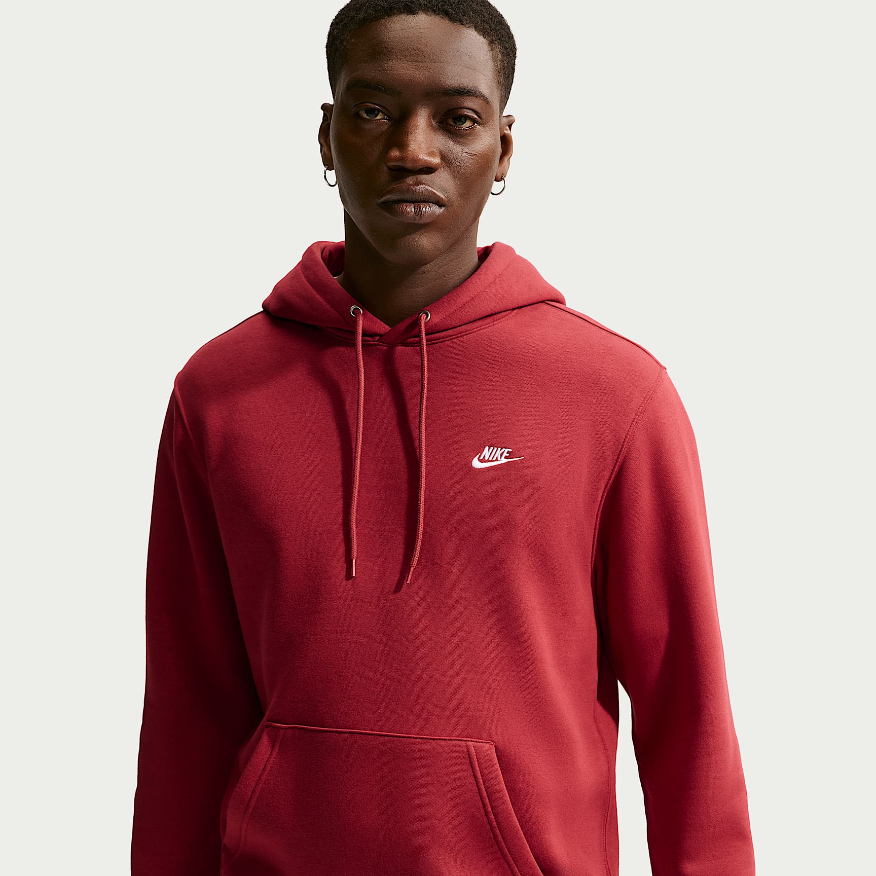 Sudadera con gorro sin cierre de tejido Fleece para hombre Nike Club
