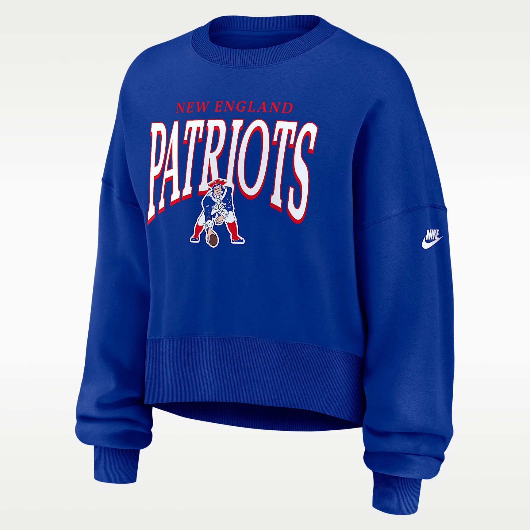 New England Patriots Rewind Phoenix Women's Nike NFL Oversized Pullover Crew