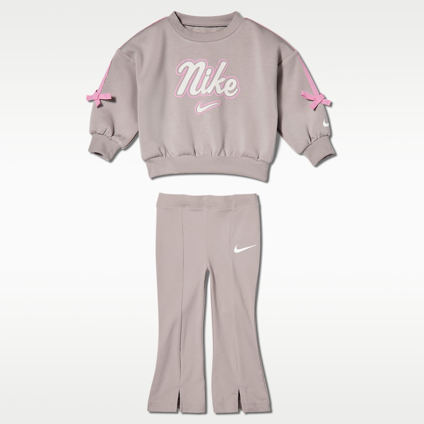 Nike Juxta-Girl tweedelige set met strepen en strik voor baby's (12-24 maanden)