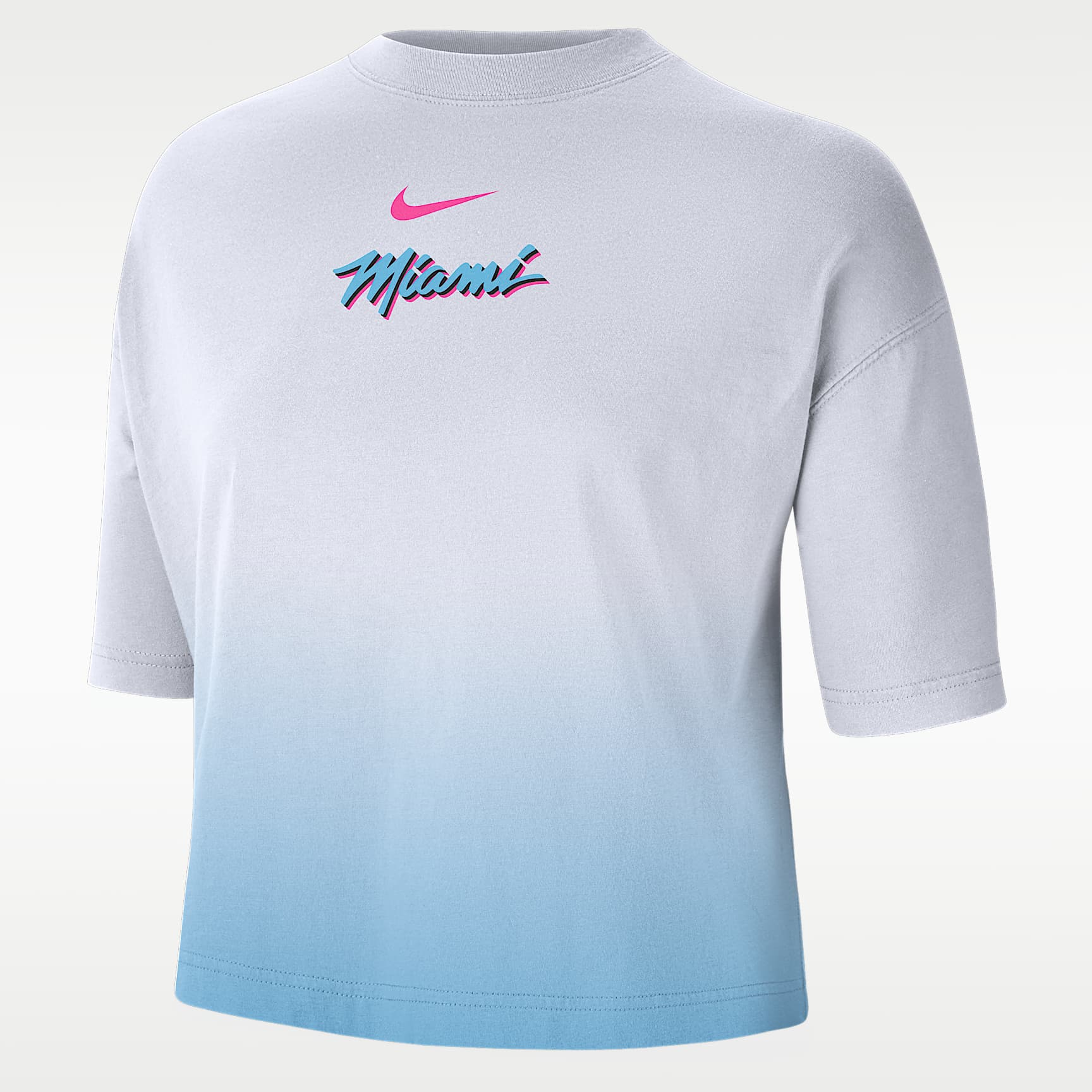 Playera de corte cuadrado Nike NBA para mujer Miami Heat Courtside City Edition Premium