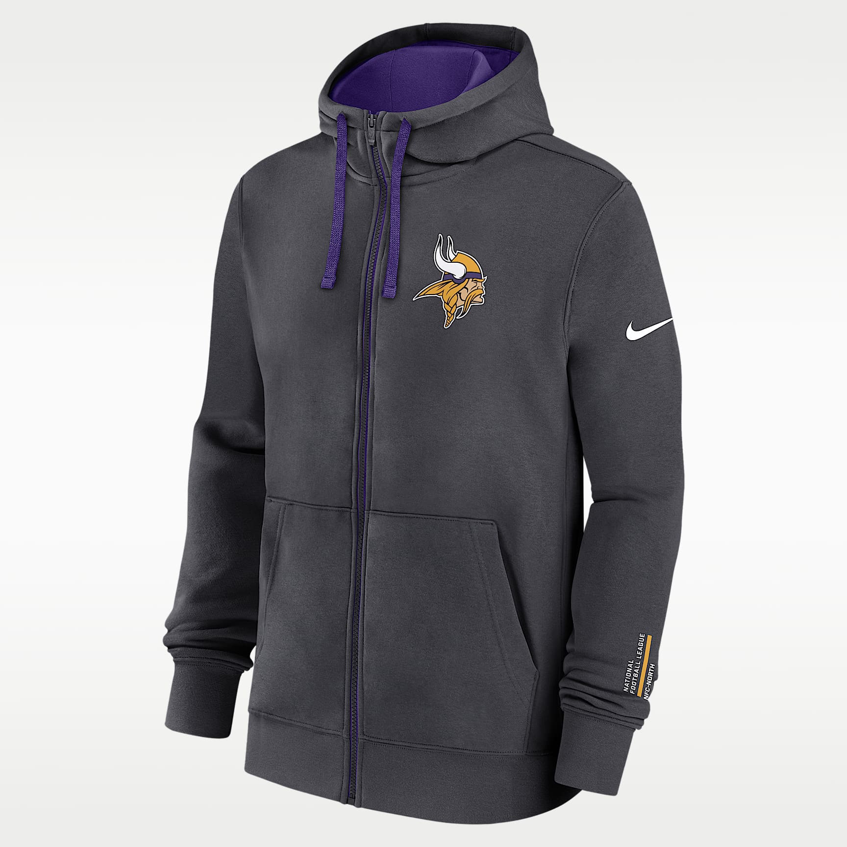 Minnesota Vikings Playbook Page Club Men's Nike NFL Full-Zip Hoodie