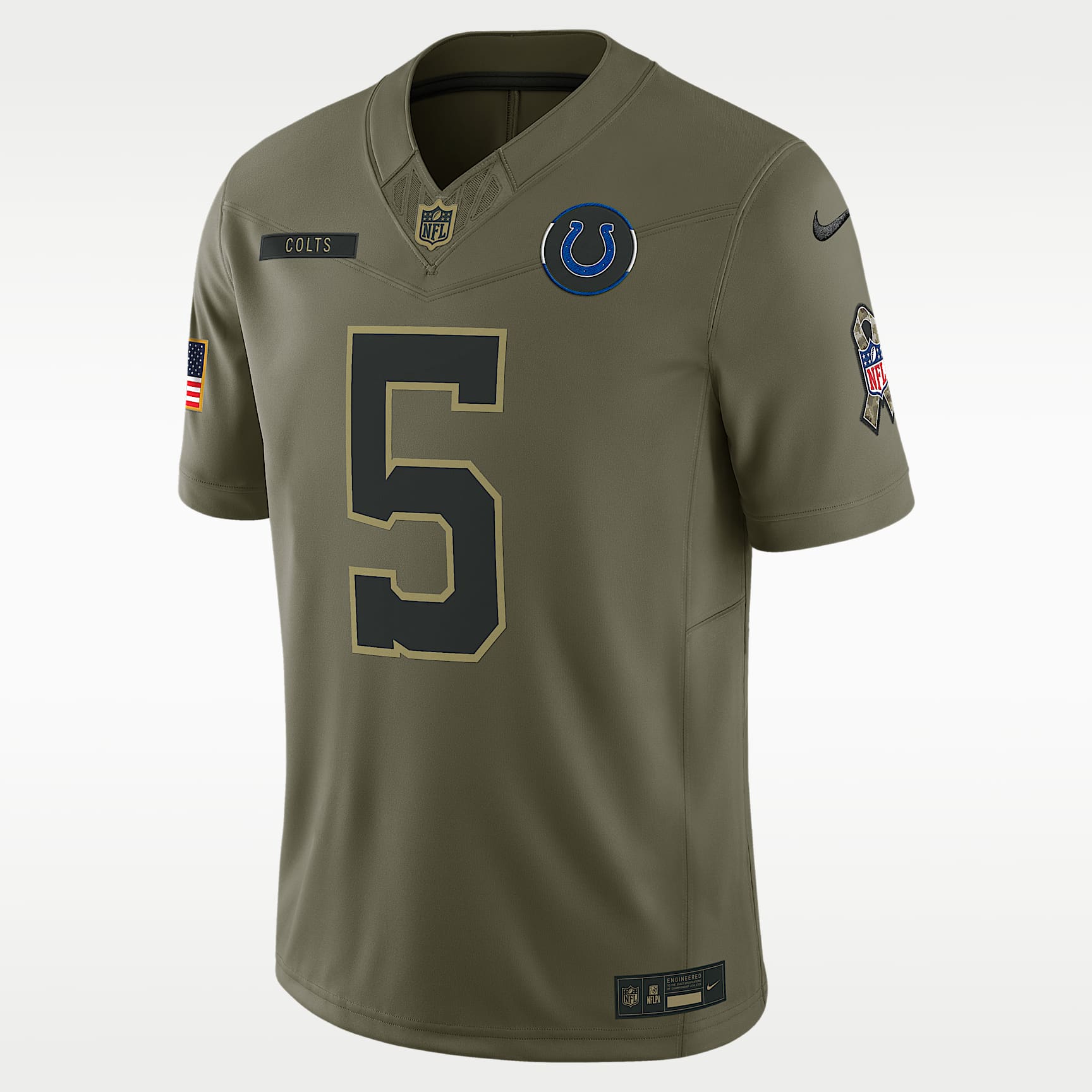 Jersey Nike Dri-FIT de la NFL Limited para hombre Anthony Richardson Sr. Indianapolis Colts Salute to Service