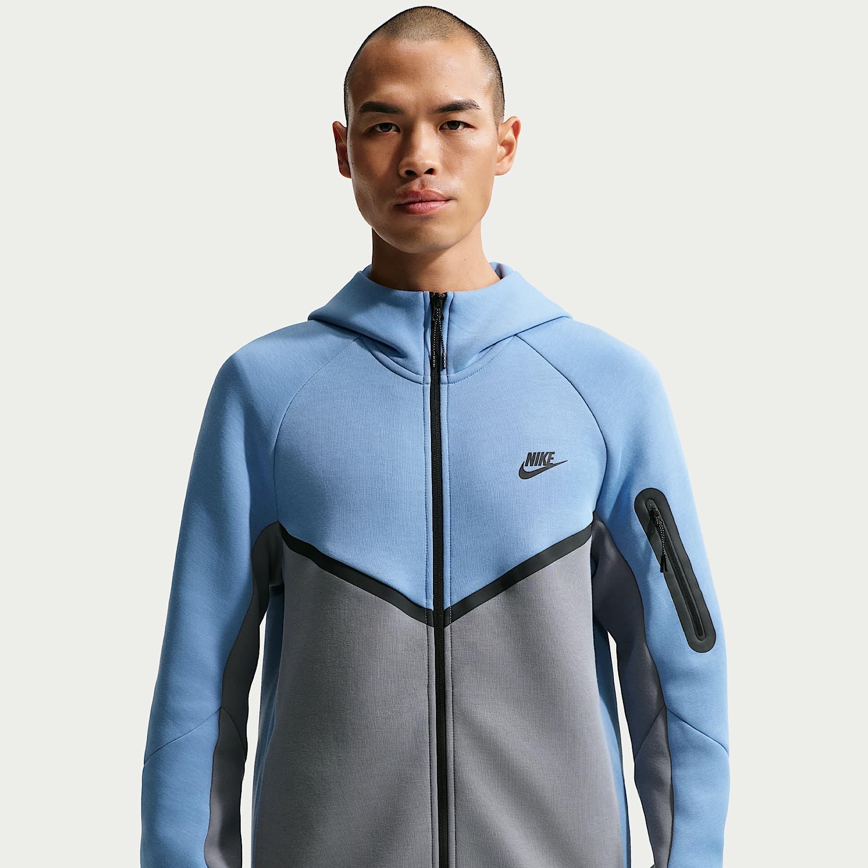 Nike Tech Windrunner-Jacke aus Fleece mit durchgehendem Reißverschluss (Herren)