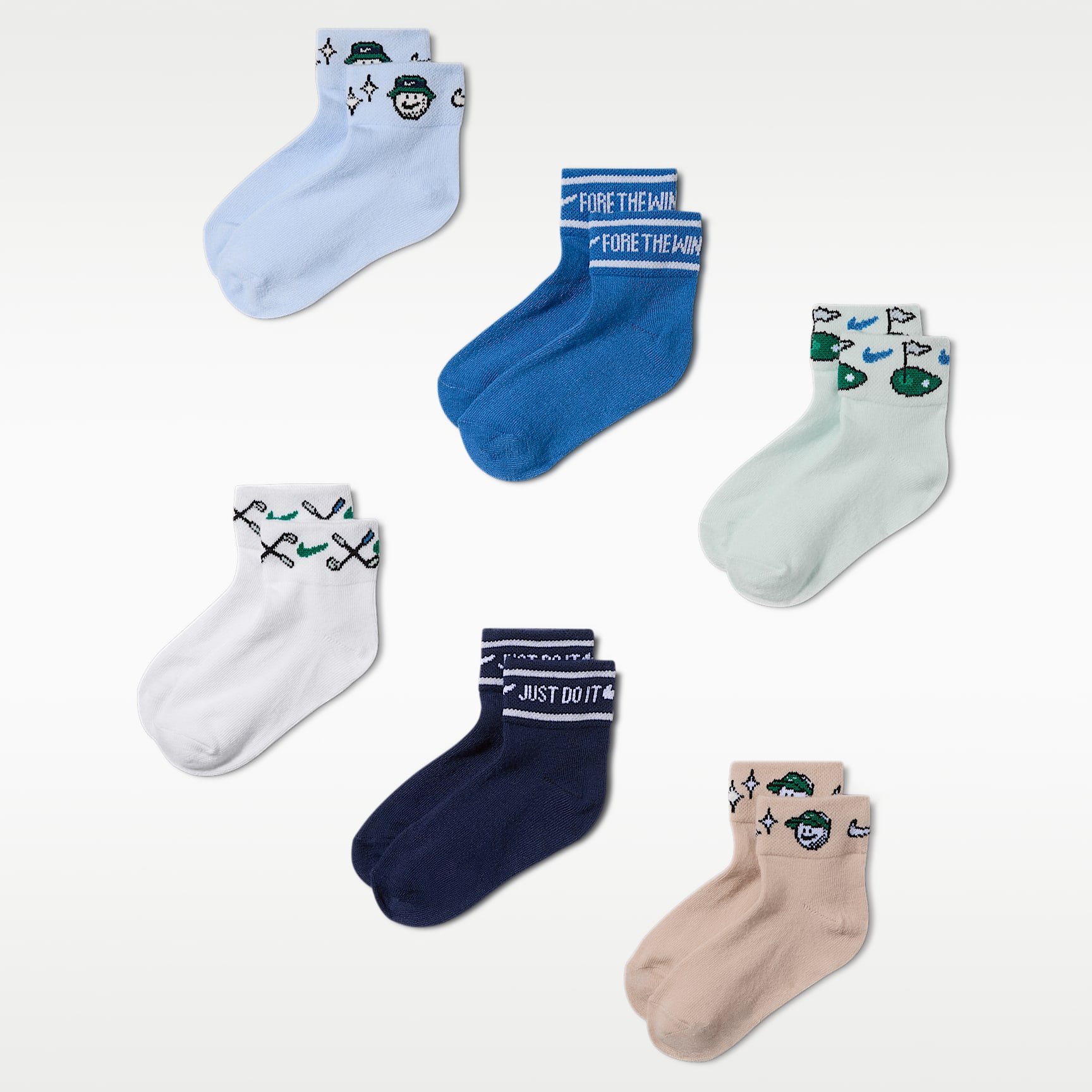 Nike Kids' Fore the Win Welt Art Socks (6 Pairs)