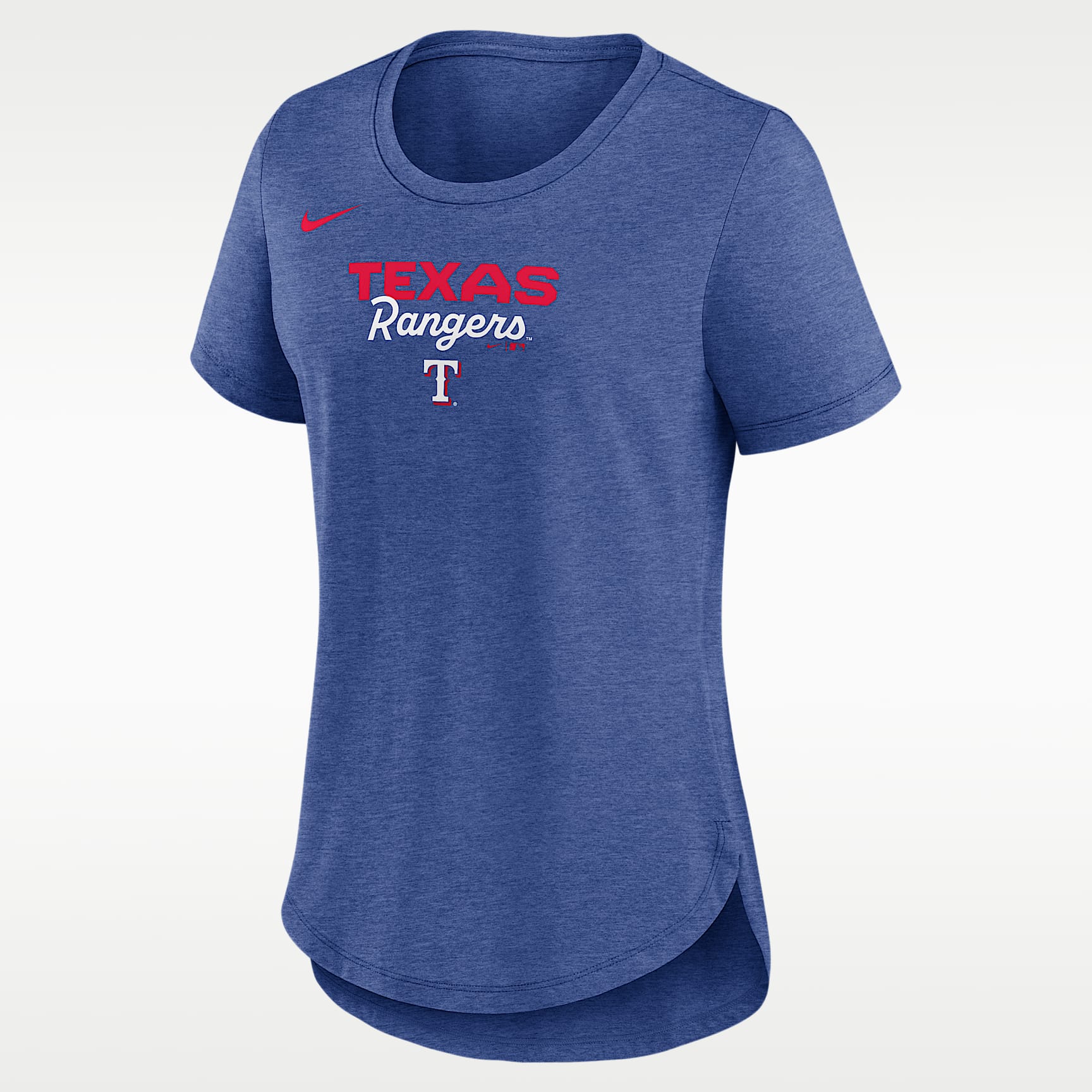 Texas Rangers Arched Team Name Women's Nike MLB T-Shirt