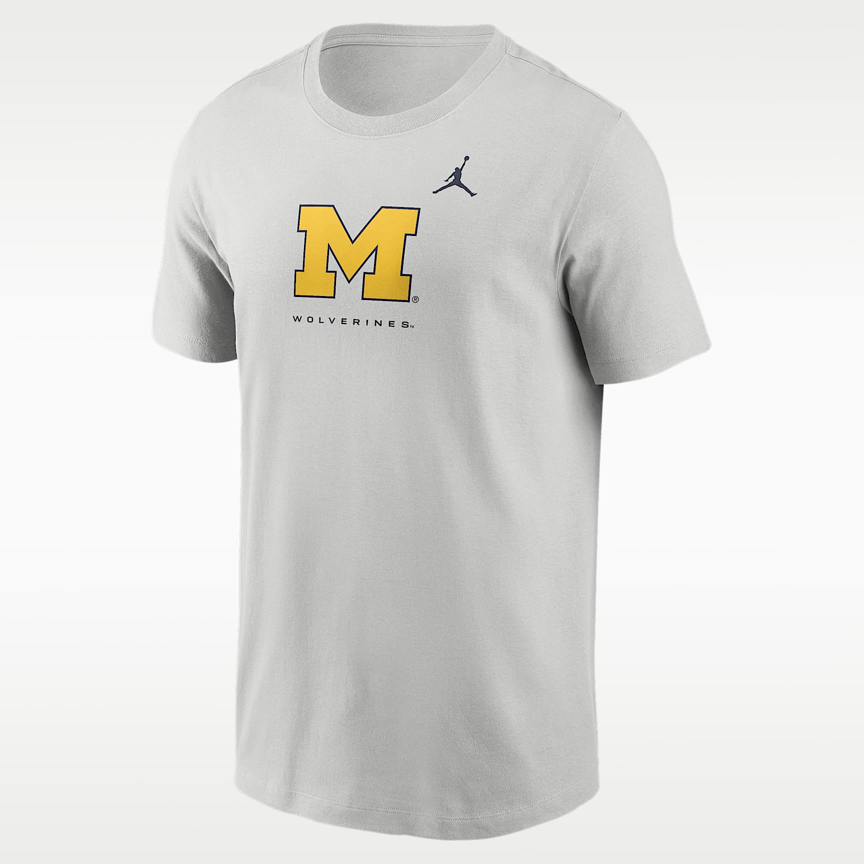 Playera universitaria marca Jordan Dri-FIT para hombre Michigan Courtside
