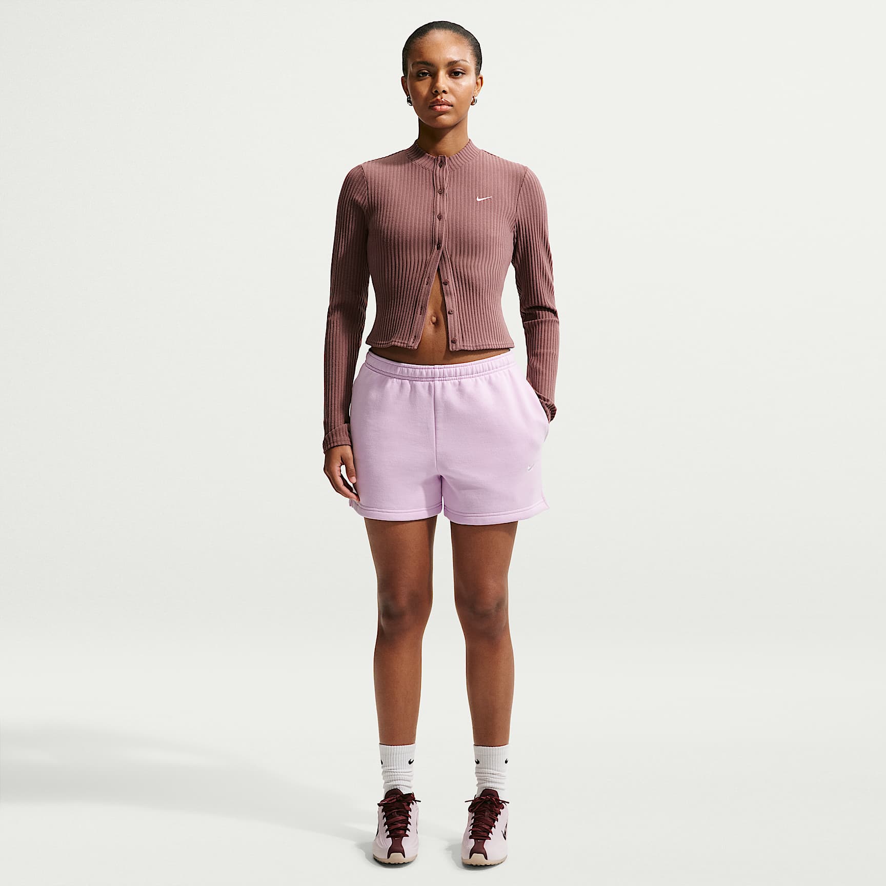 Nike Studio Fleece Medium Weight Women's Mid-Rise Shorts
