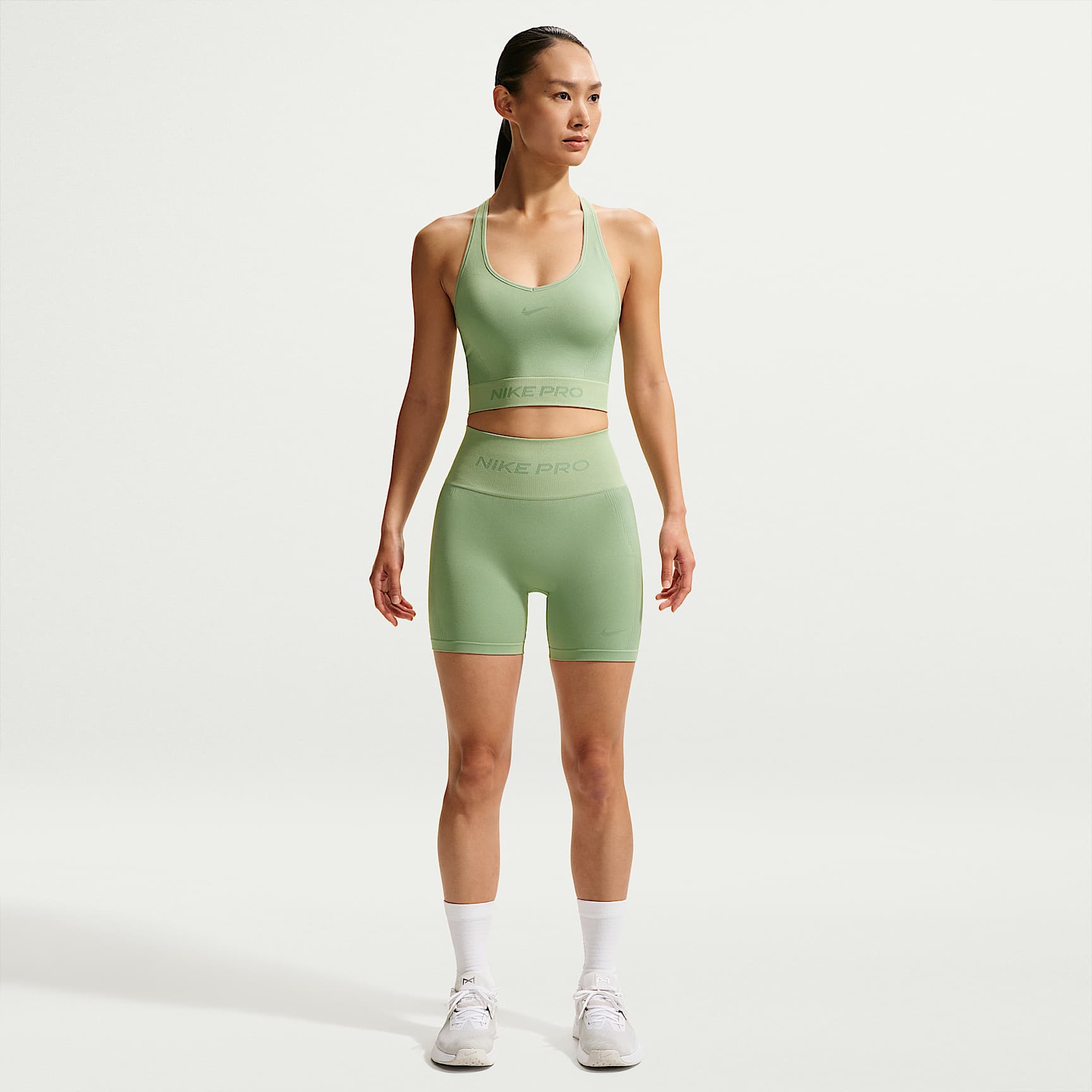 나이키 프로 심리스 여성 드라이 핏 하이웨이스트 5인치 바이커 쇼츠