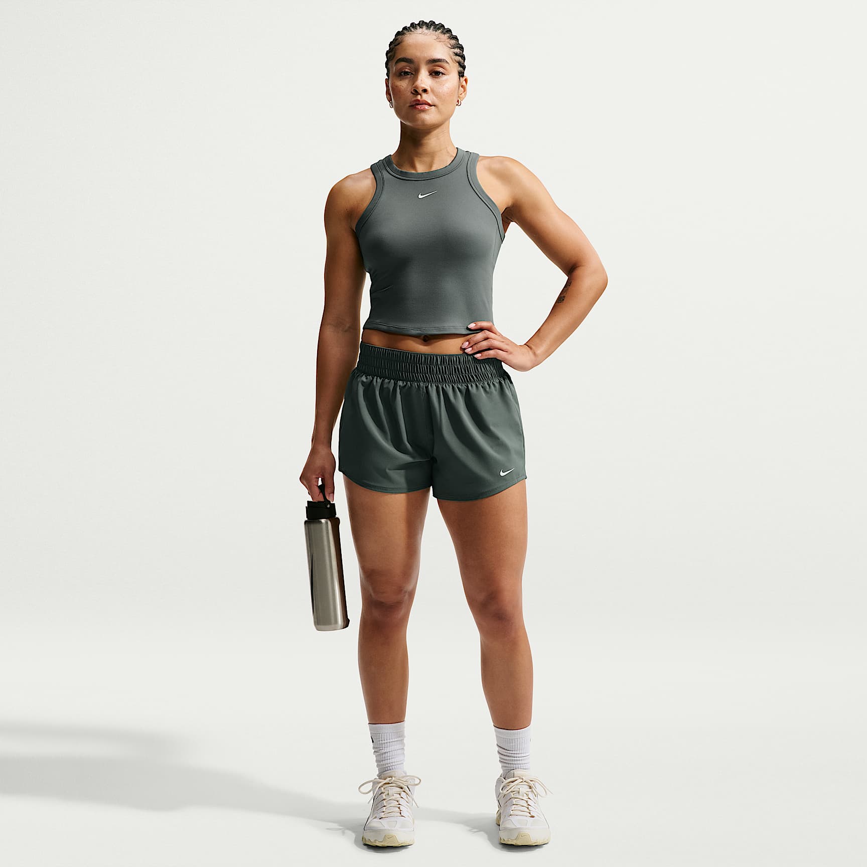 Nike One Women's Dri-FIT Mid-Rise 3" Brief-Lined Shorts