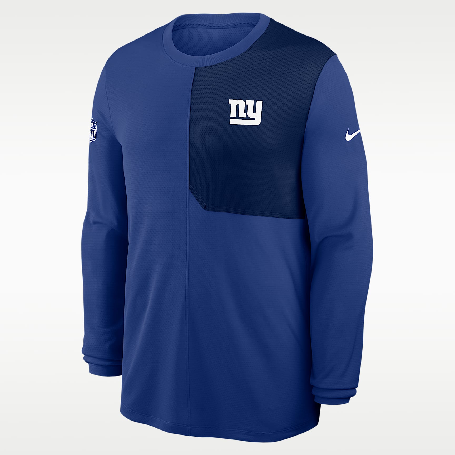 Playera de manga larga Nike Dri-FIT de la NFL para hombre New York Giants Sideline Coach