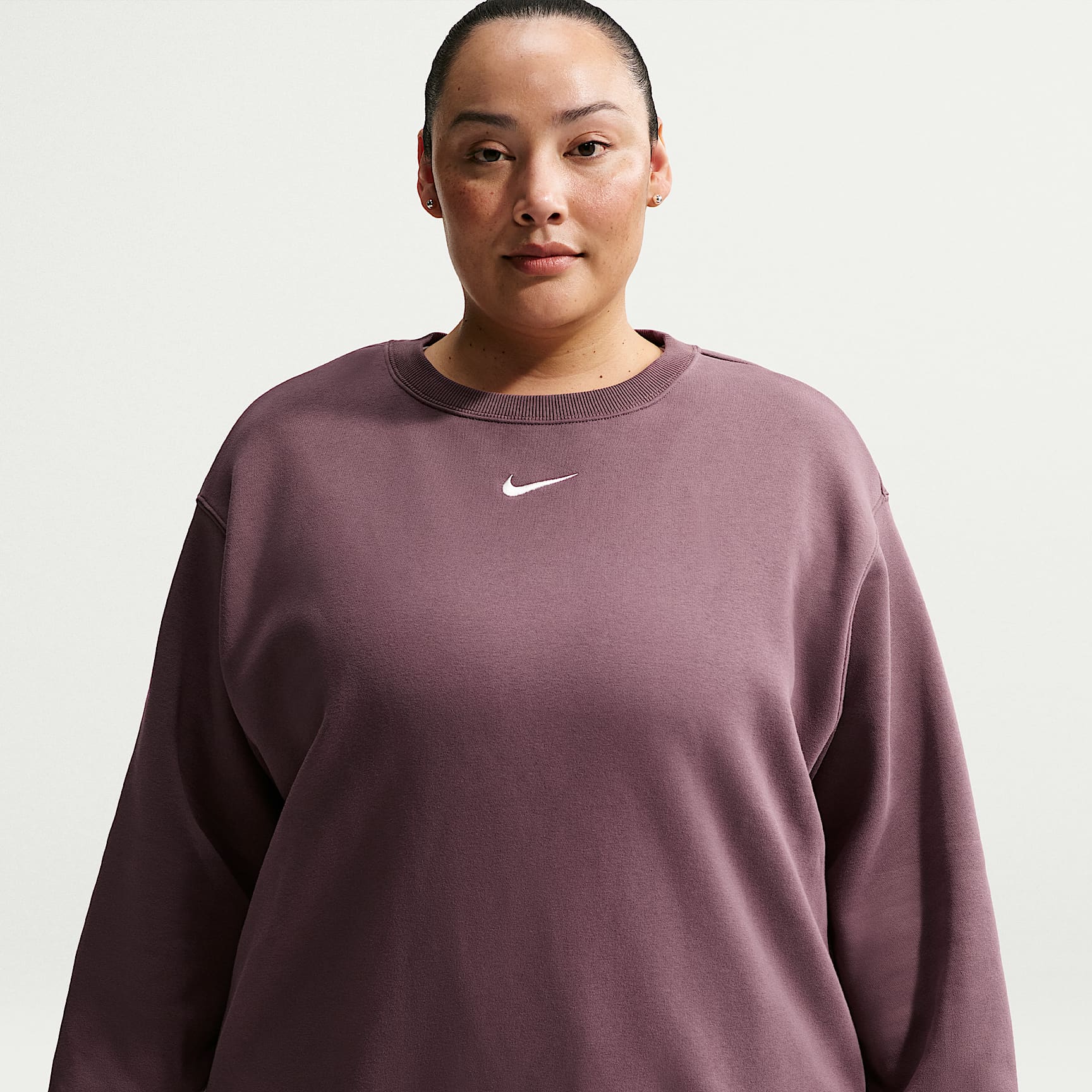 Sudadera oversized de cuello redondo de tejido Fleece para mujer (talla grande) Nike Sportswear Phoenix