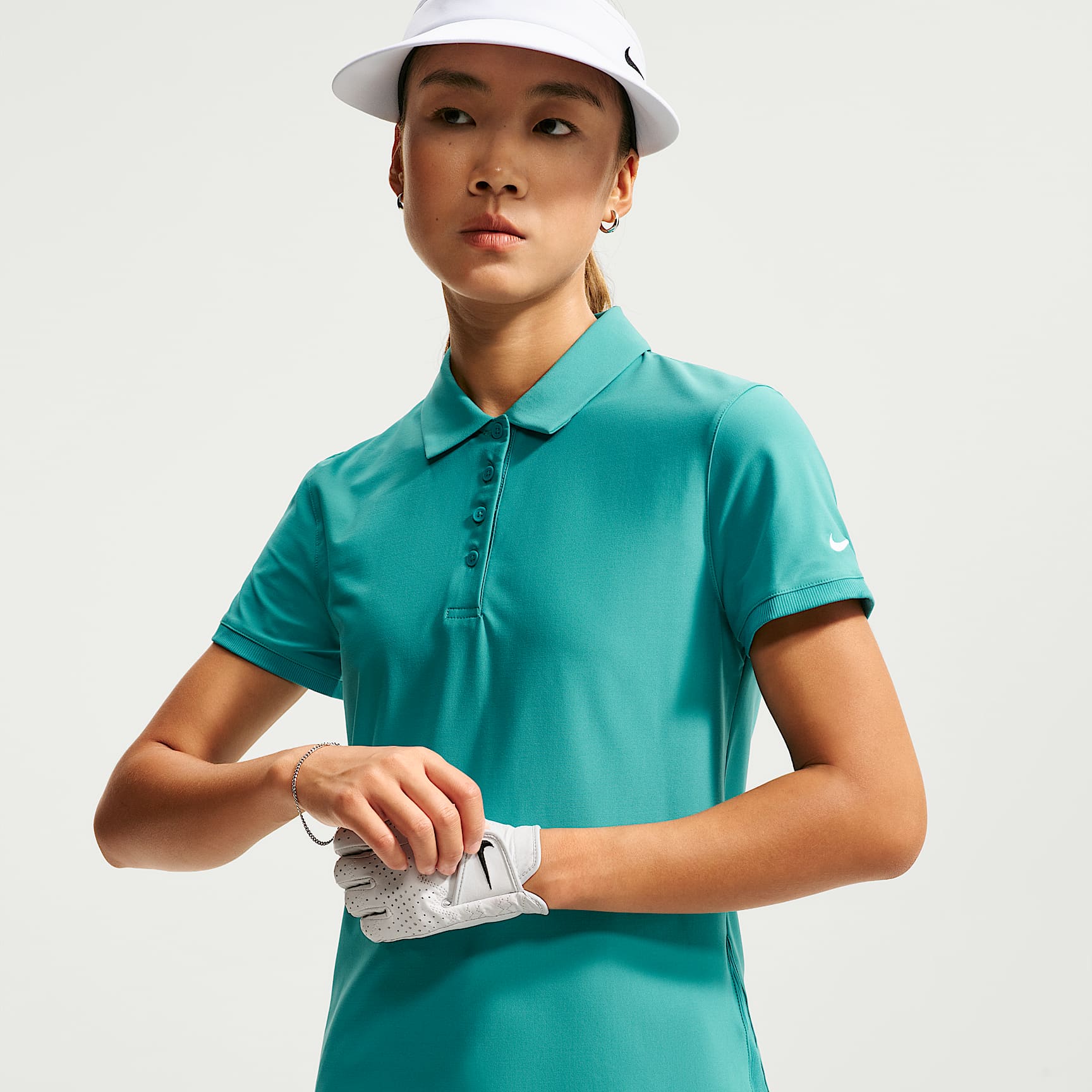เสื้อโปโลกอล์ฟแขนสั้นผู้หญิง Dri-FIT Nike Victory