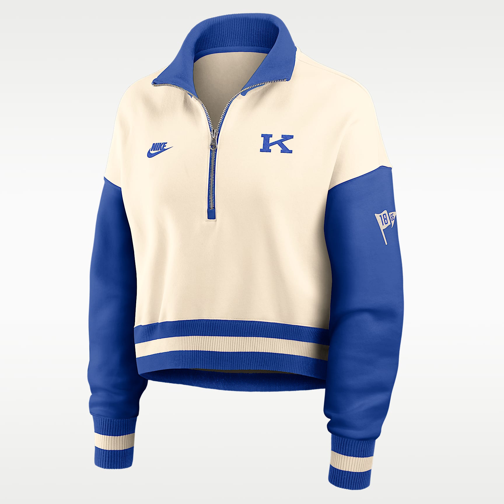 Kentucky Legacy Women's Nike College Cropped Oversized 1/4-Zip Crew