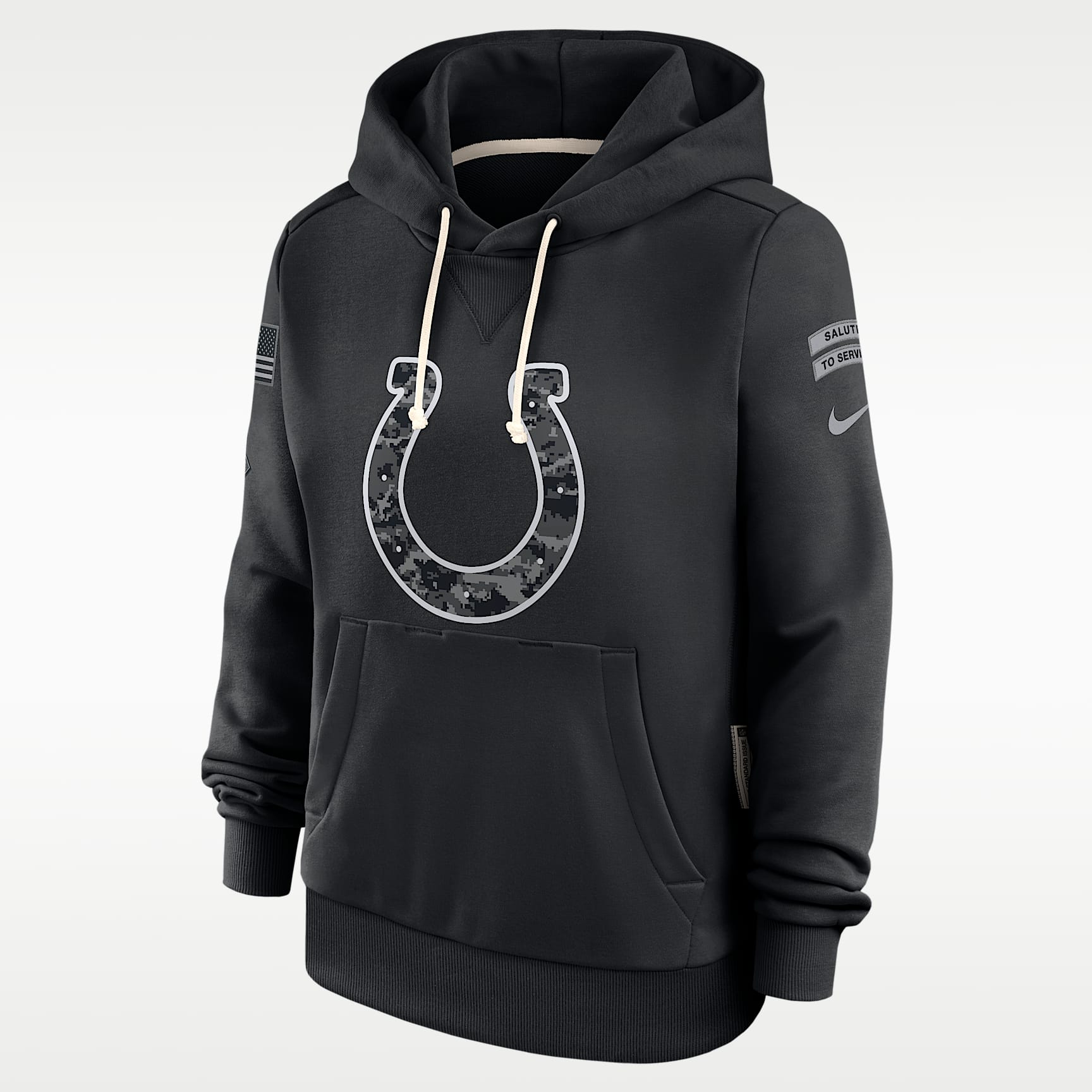 Sudadera con gorro sin cierre Nike Dri-FIT de la NFL para mujer Indianapolis Colts Salute to Service Sideline