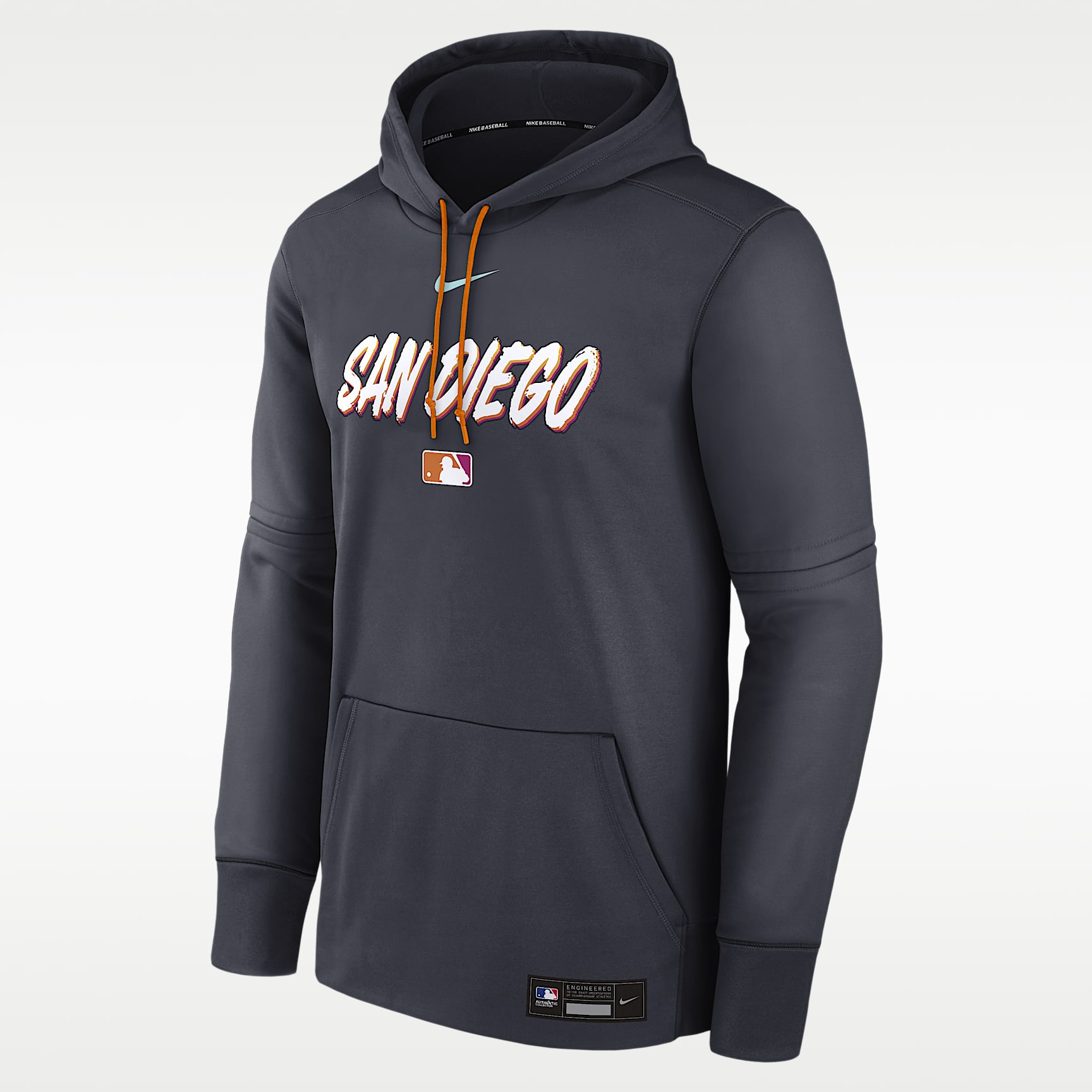 San Diego Padres Authentic Collection City Connect Men's Nike Therma MLB Pullover Hoodie