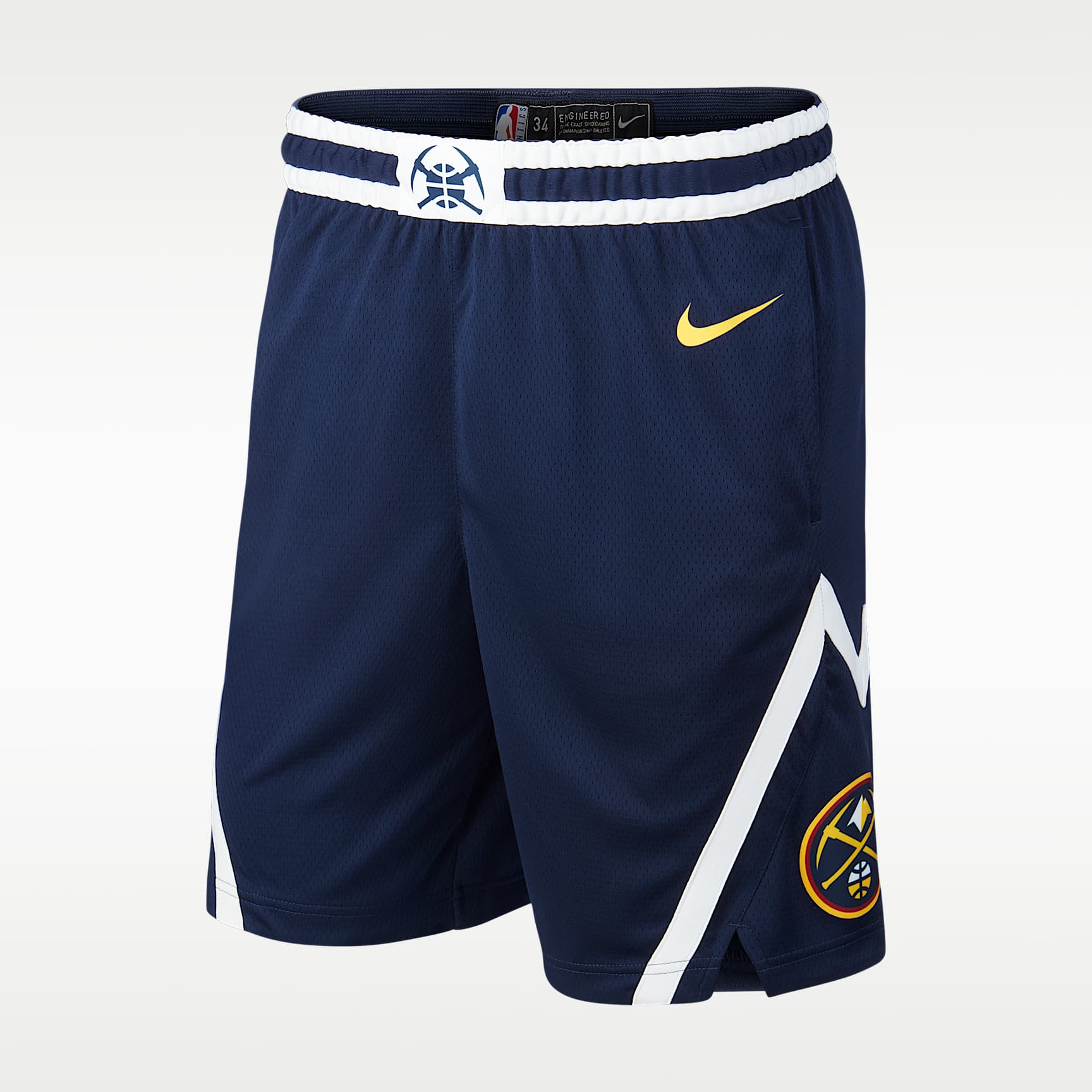 Shorts Nike NBA Swingman para hombre Denver Nuggets Icon Edition