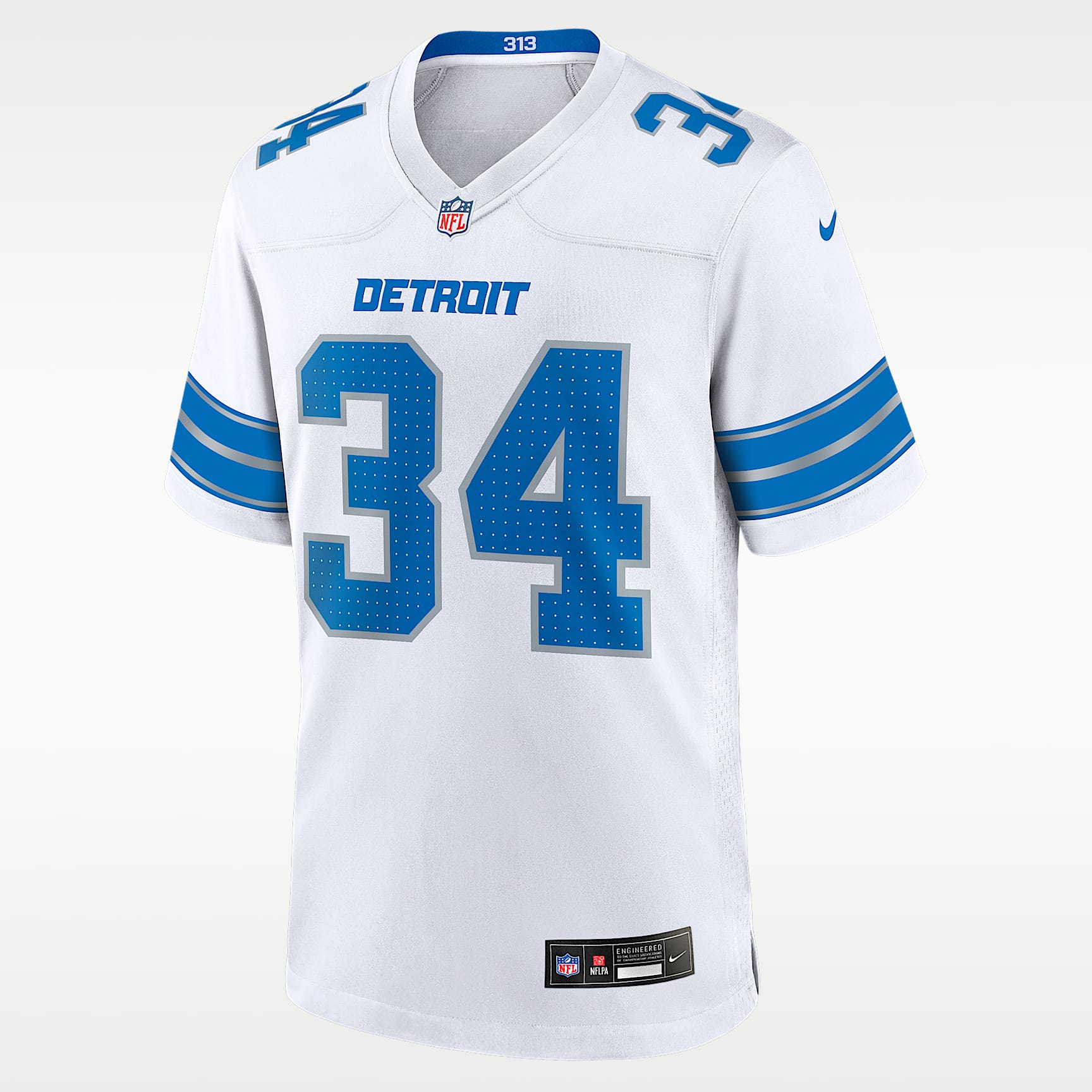 Jersey de fútbol americano Nike de la NFL Game para hombre Alex Anzalone Detroit Lions