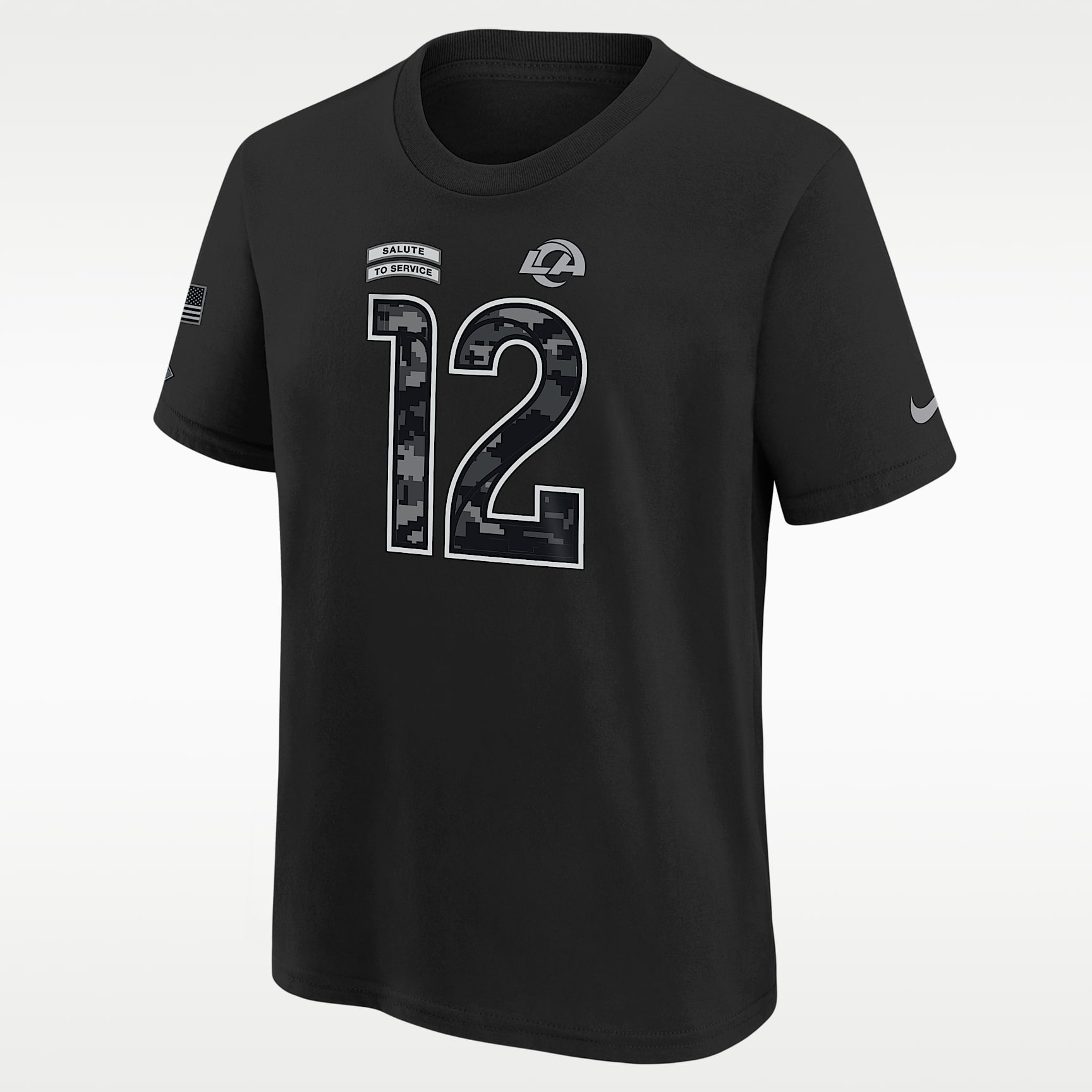 Puka Nacua Los Angeles Rams Salute to Service Big Kids' Nike NFL T-Shirt