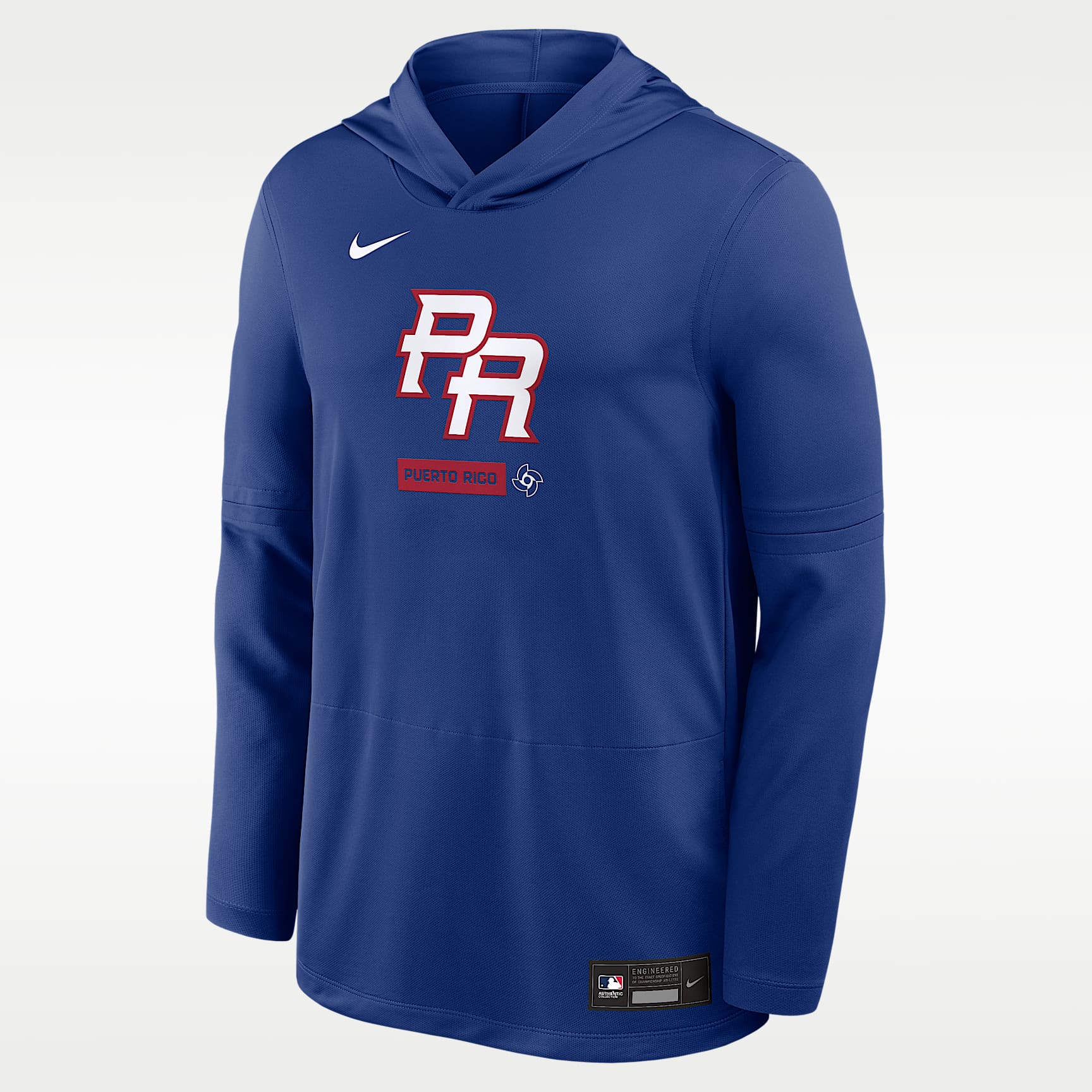 Playera de manga larga con gorro Nike Dri-FIT para hombre Puerto Rico National Baseball Team 2026 World Baseball Classic