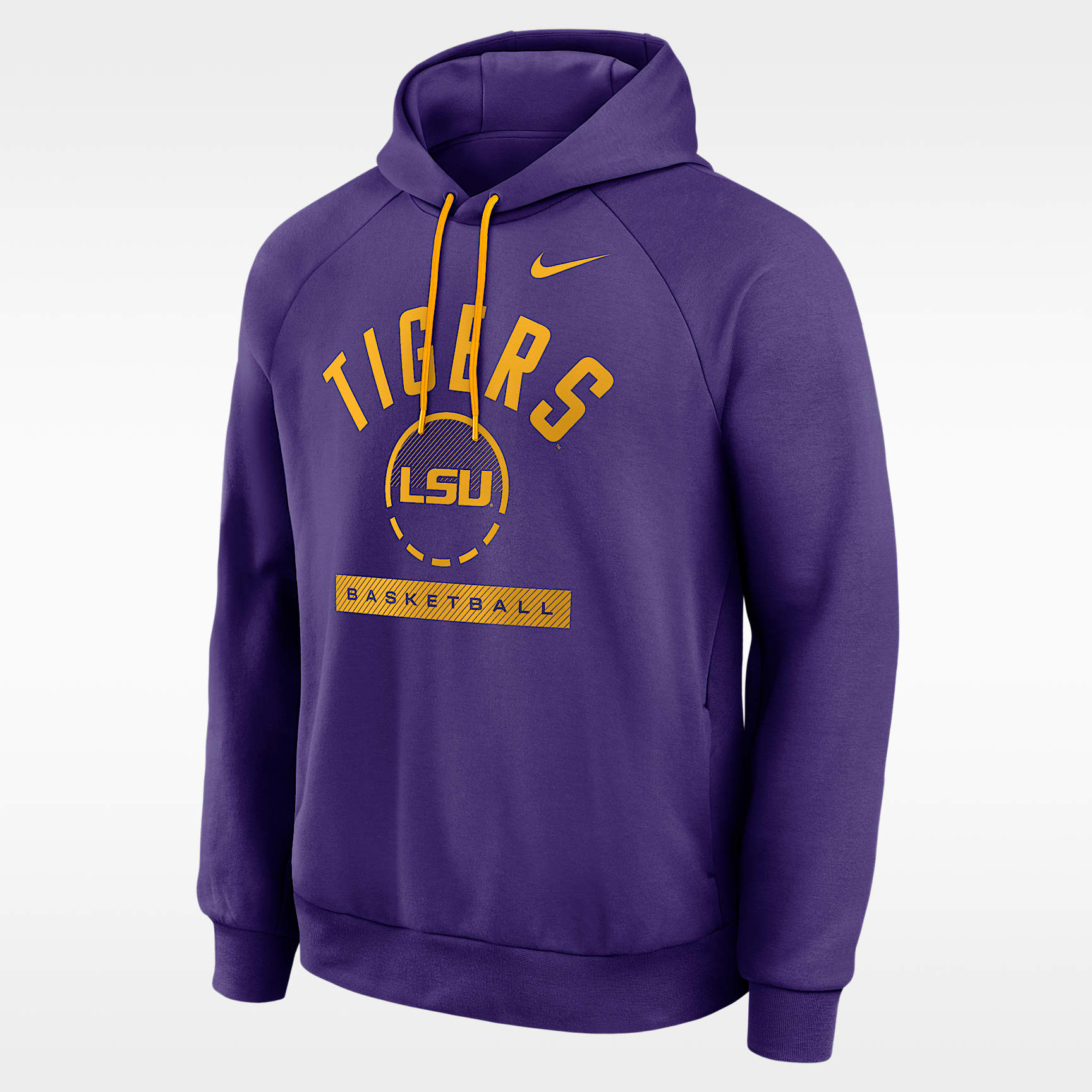 LSU Courtside Men's Nike Dri-FIT College Pullover Hoodie