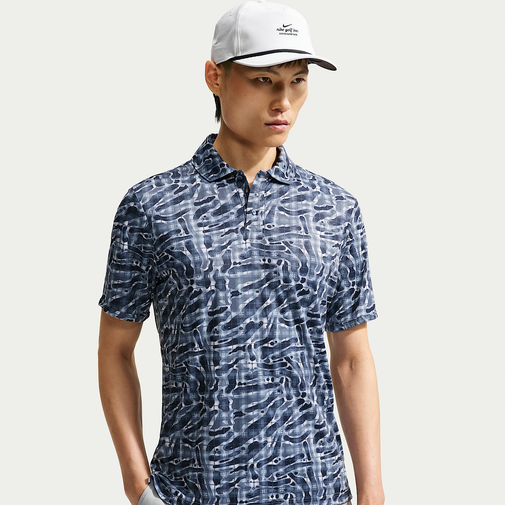 ナイキ パー メンズ Dri-FIT タータン カモ プリント ゴルフポロ