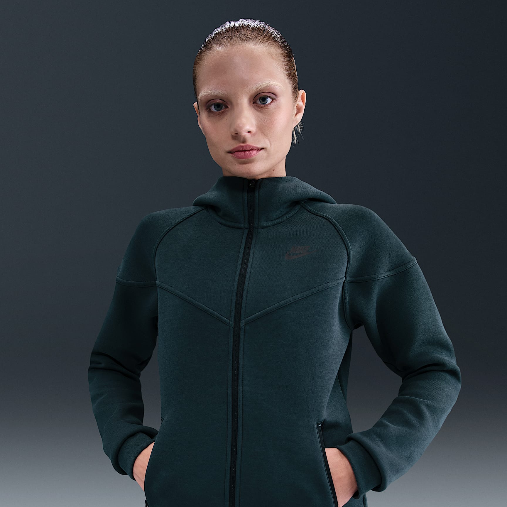 Sudadera con gorro de cierre completo para mujer Nike Sportswear Tech Fleece Windrunner