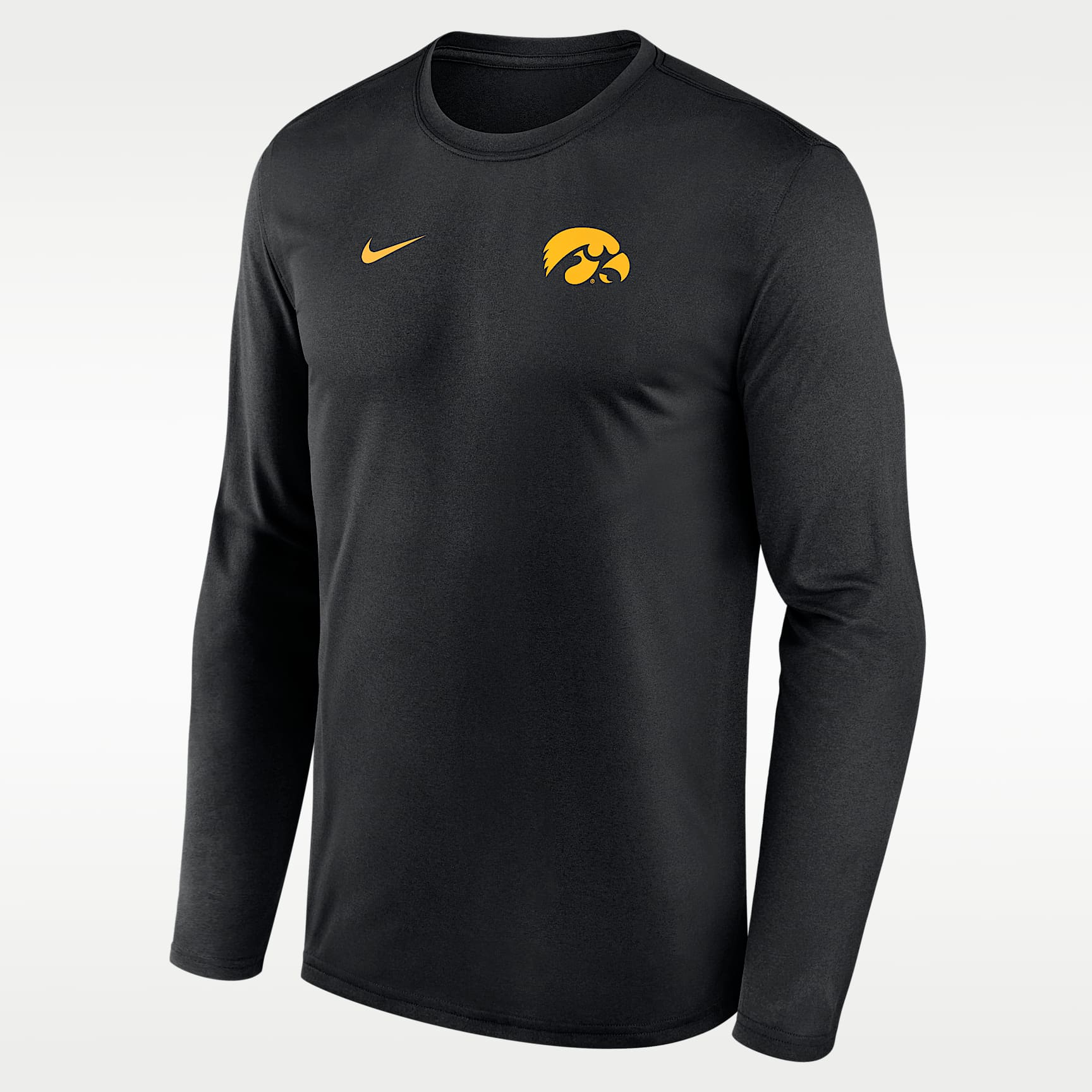 Iowa Sideline Legend Small Logo Men's Nike Dri-FIT College Long-Sleeve T-Shirt