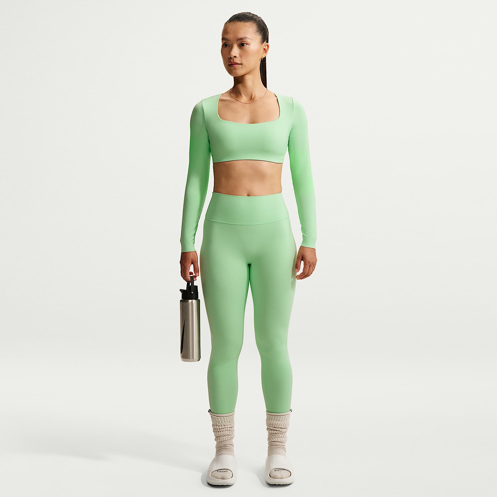 Nike Zenvy Women's High-Waisted Full-Length Leggings with No Front Seam
