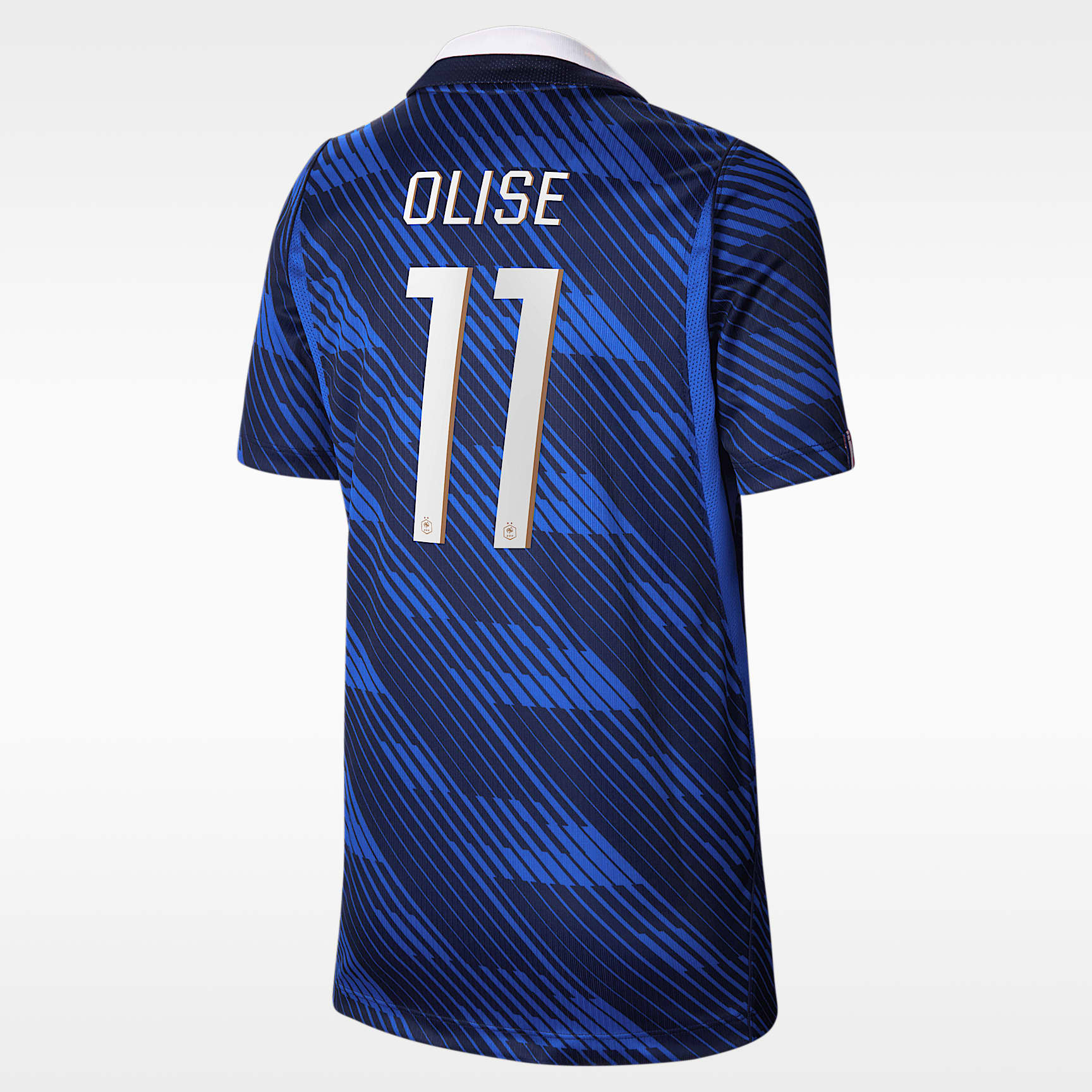 Jersey de fútbol Nike Dri-FIT para niños talla grande Michael Olise France National Team 2026 Stadium Home