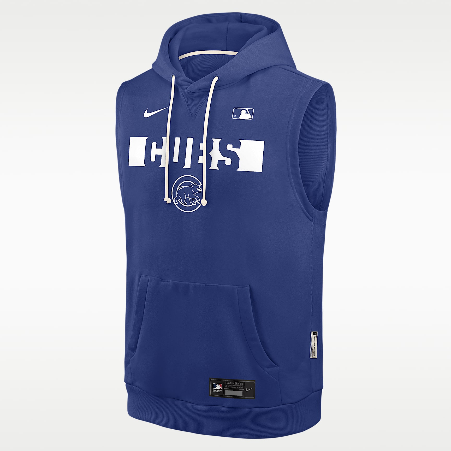 Chicago Cubs Authentic Collection Standard Issue Men's Nike Dri-FIT MLB Sleeveless Pullover Hoodie