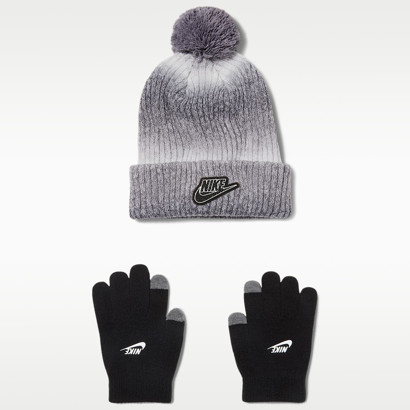 Dvoudílná souprava Nike Gradient Peak s čepicí s bambulí pro větší děti