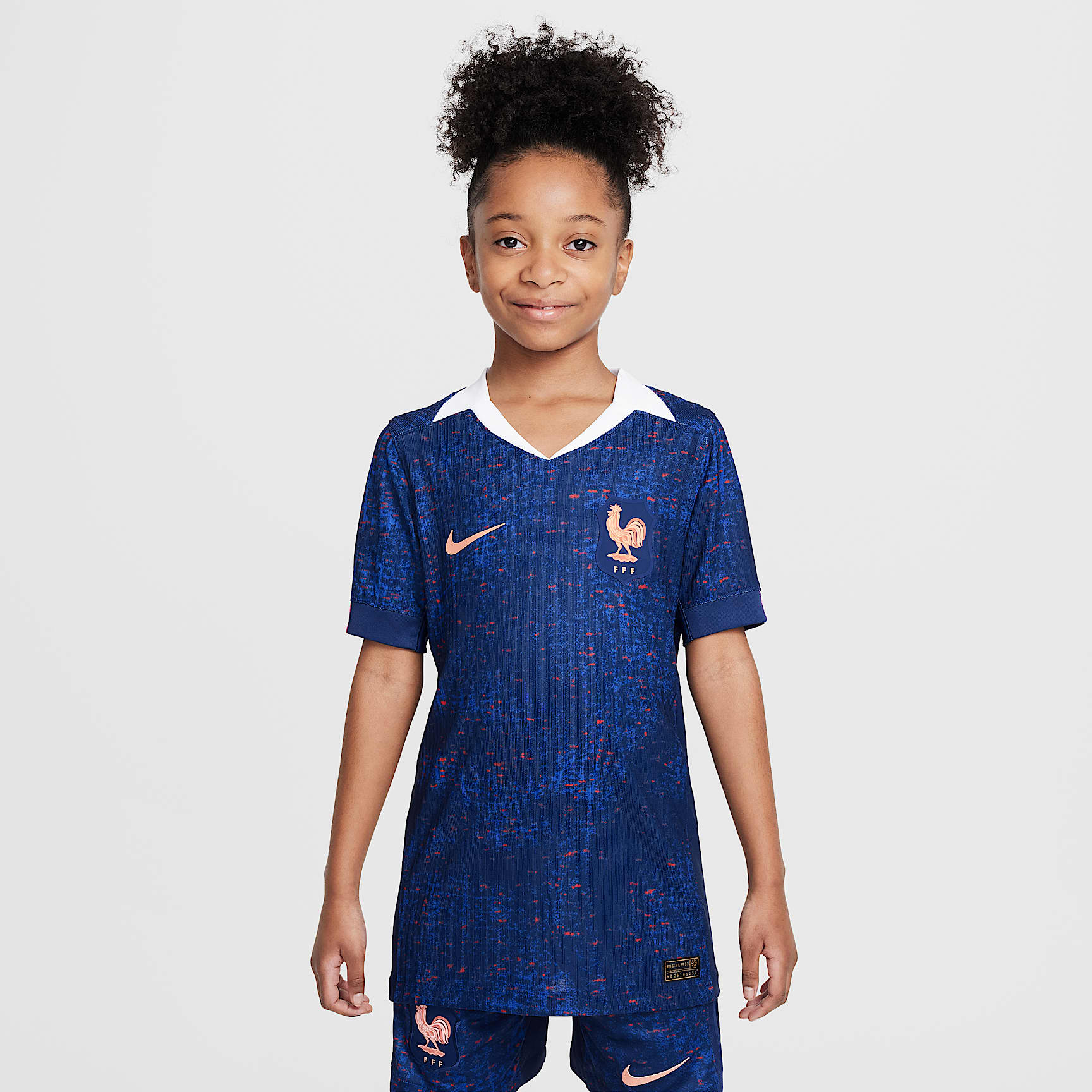 FFF 2025 Match Home (Women's Team) Big Kids' Nike Dri-FIT ADV Soccer Authentic Jersey
